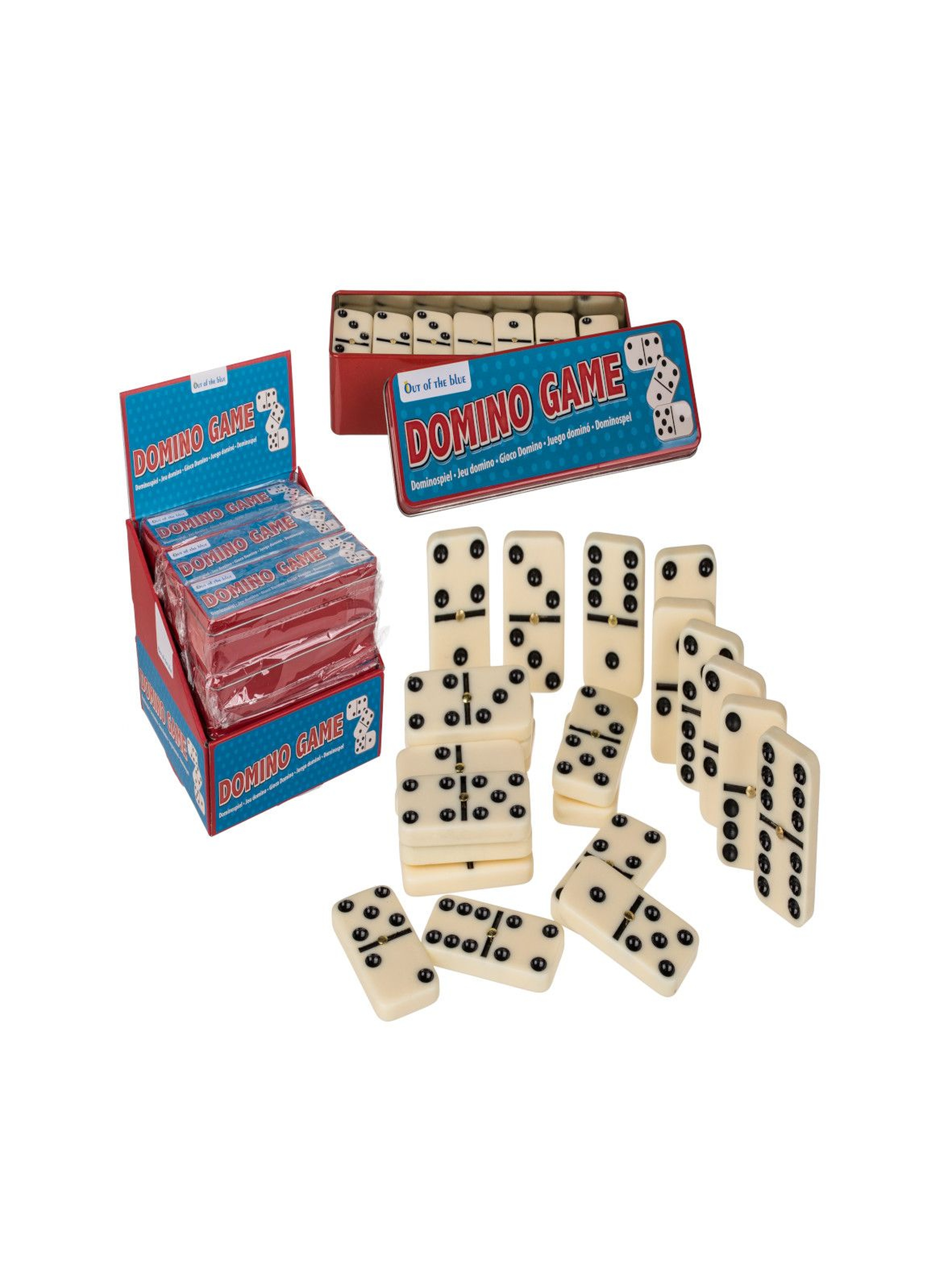 Gra Domino w metalowym pudełku Rodzinna - 17,2x5,6x3,8 cm