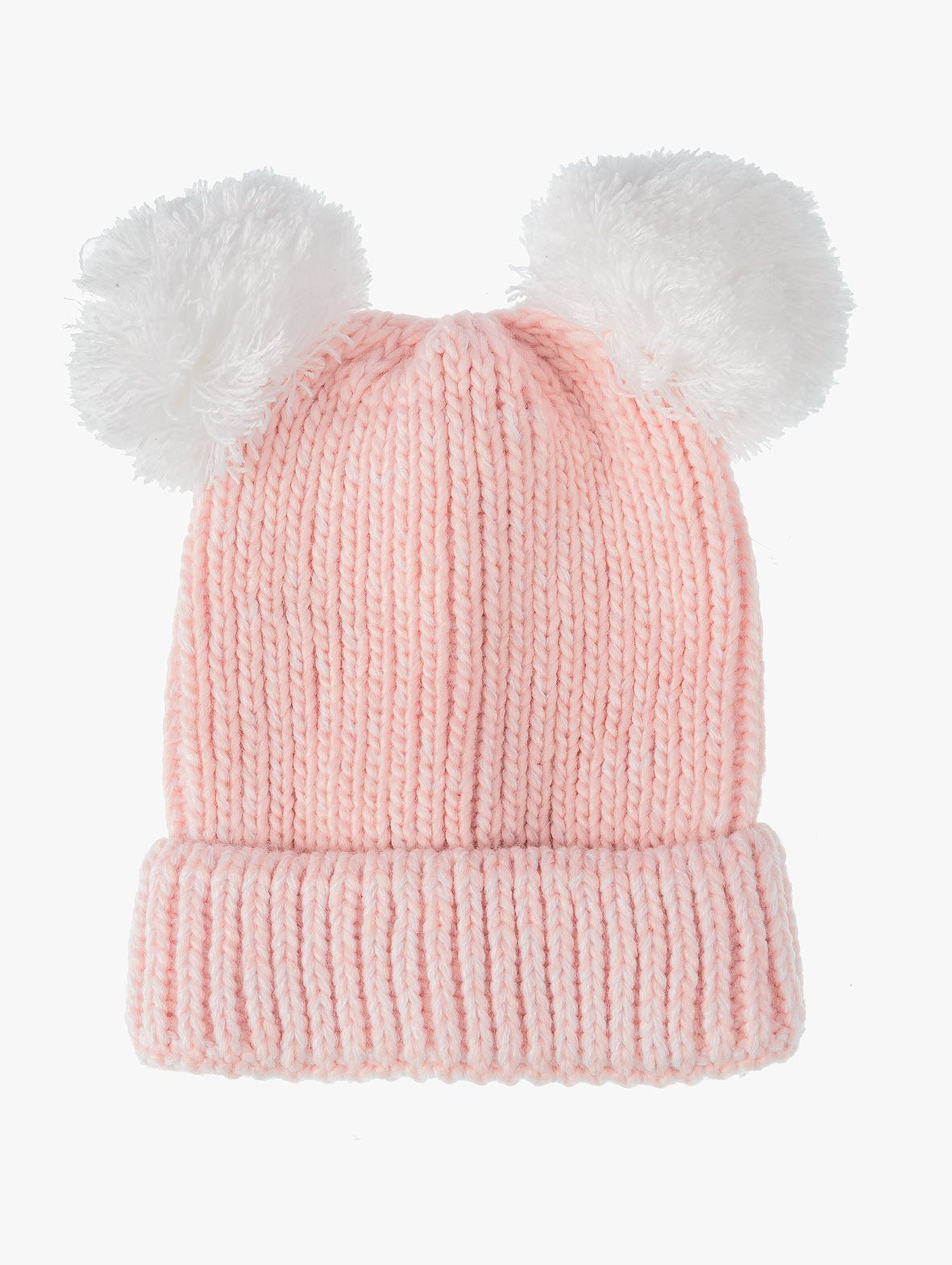 Różowa czapka zimowa dla niemowlaka