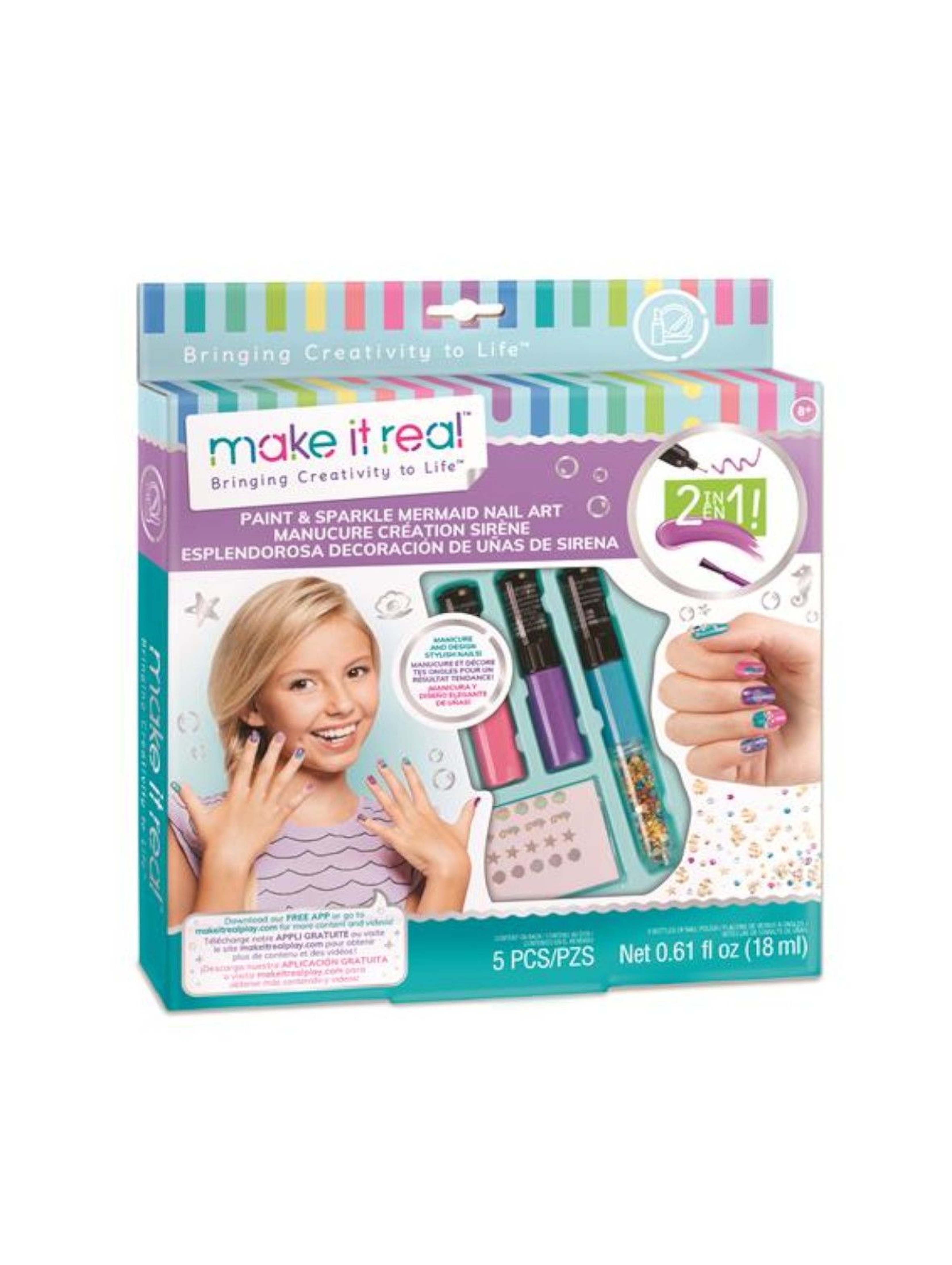 Make it real - Zestaw do manicure z motywem syren wiek 8+