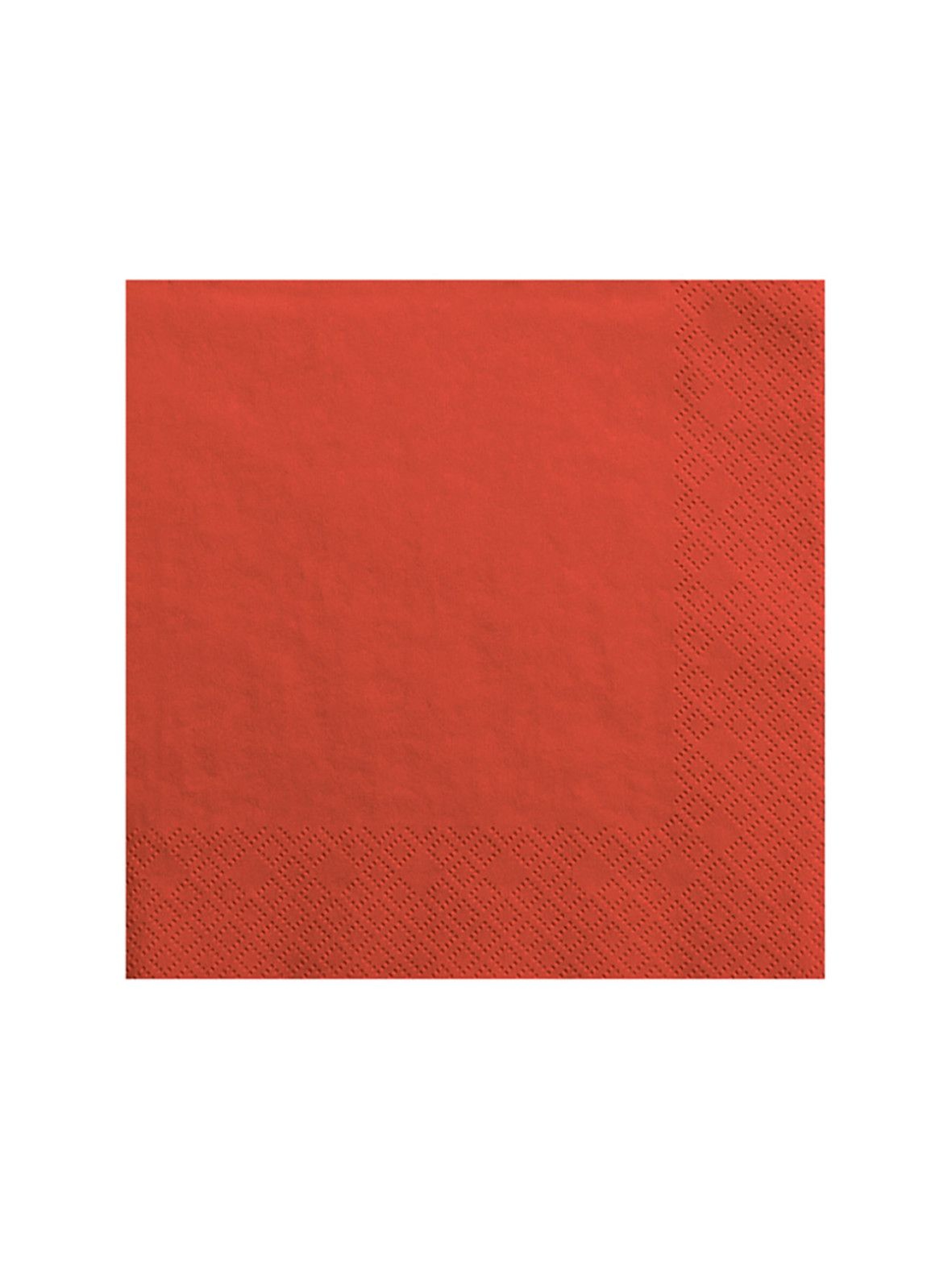 Serwetki trójwarstwowe - czerwony 33x33cm - 20 szt