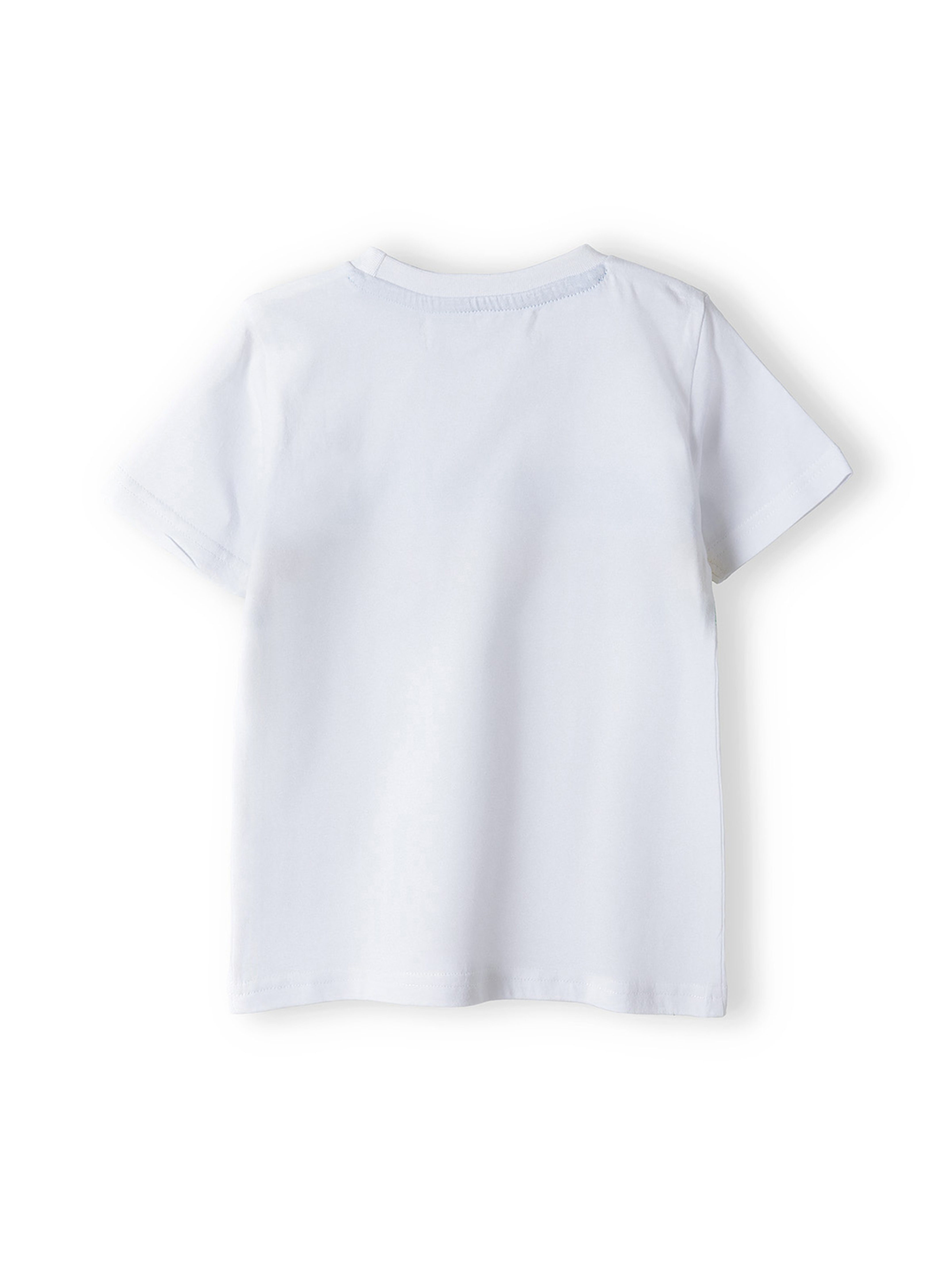 Biały t-shirt dla chłopca z bawełny z nadrukiem