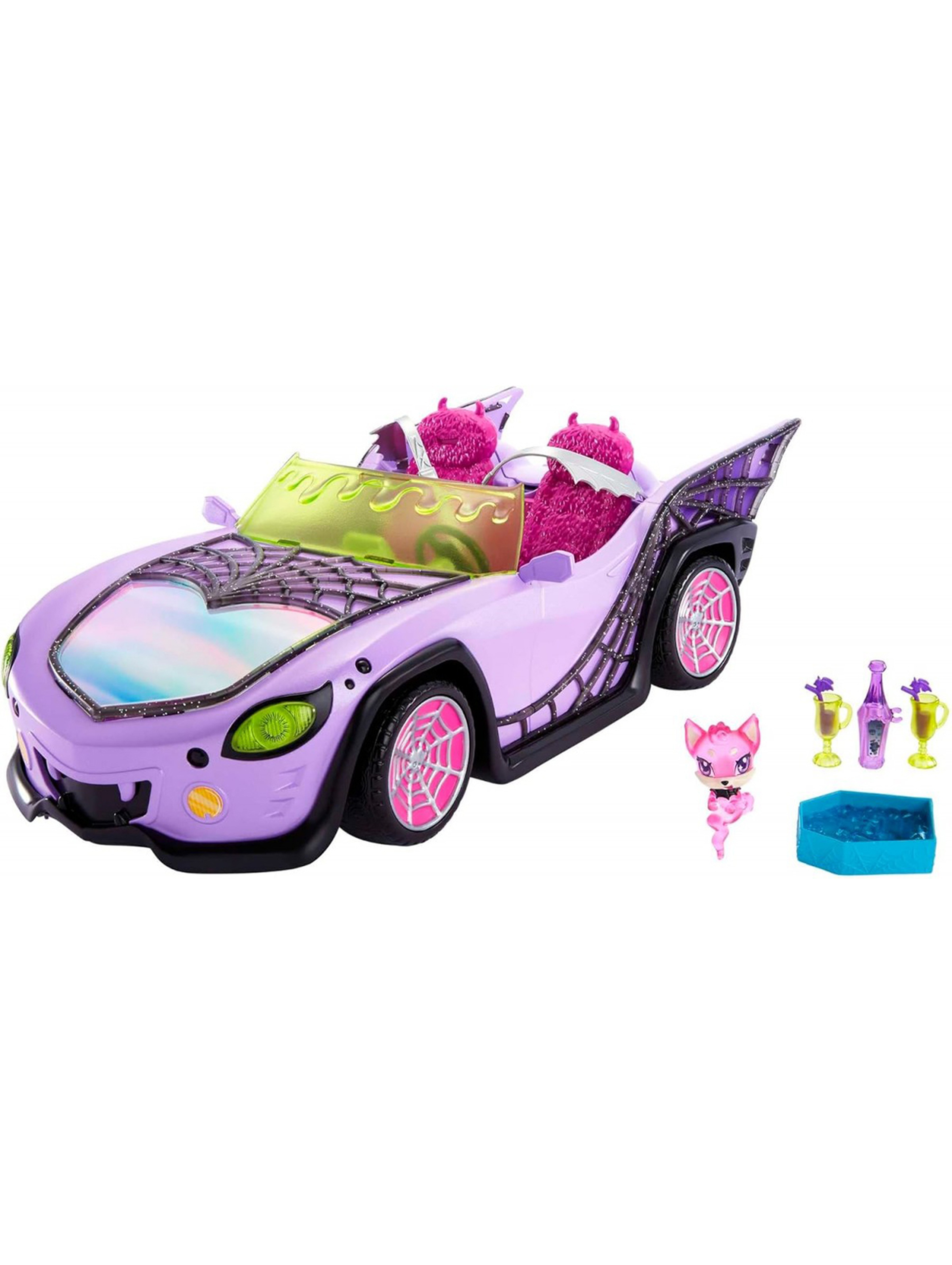 Auto Monster High Fioletowy kabriolet z pajęczą siecią