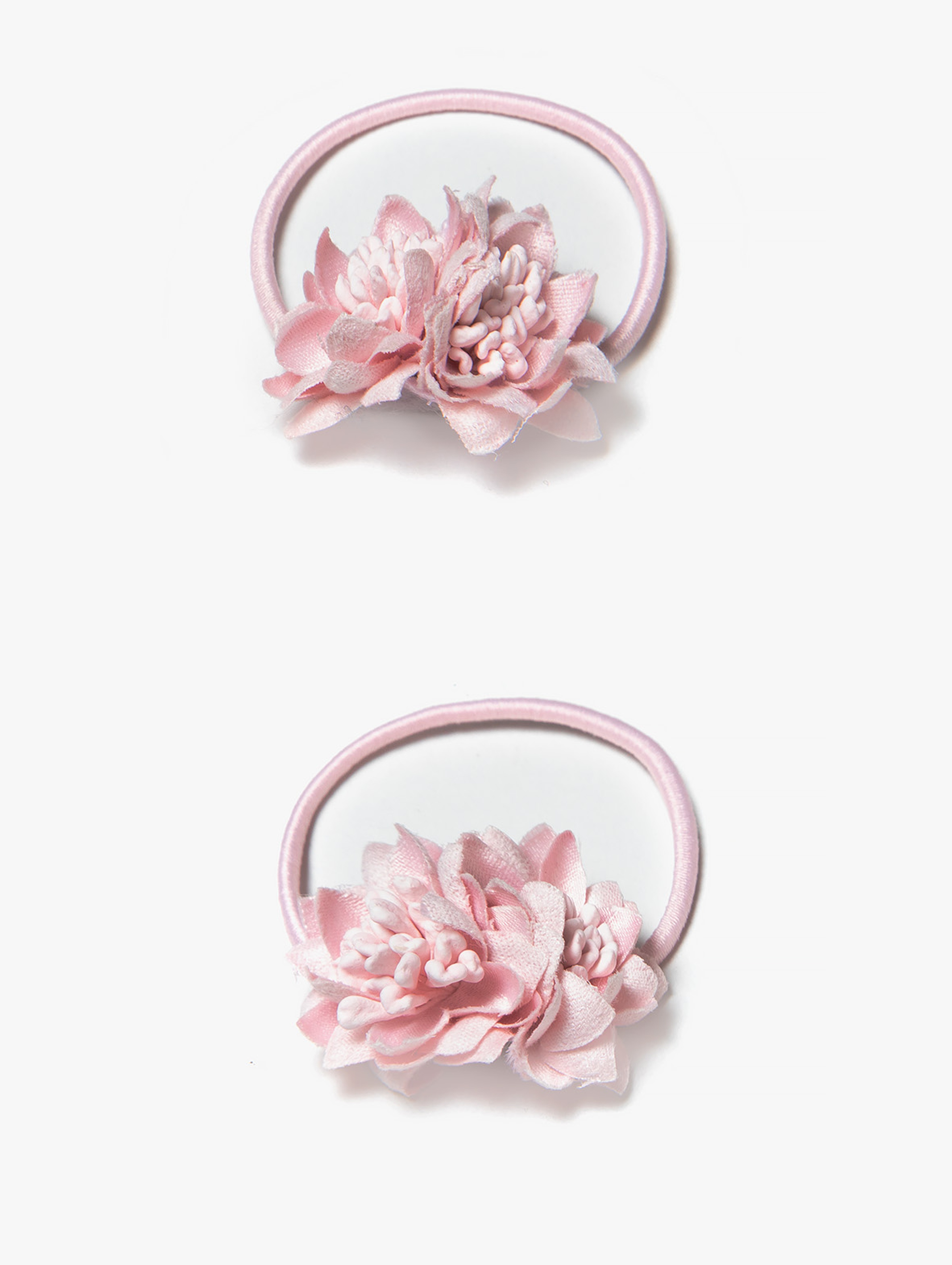 Gumki do włosów - różowe kwiatki 2pak