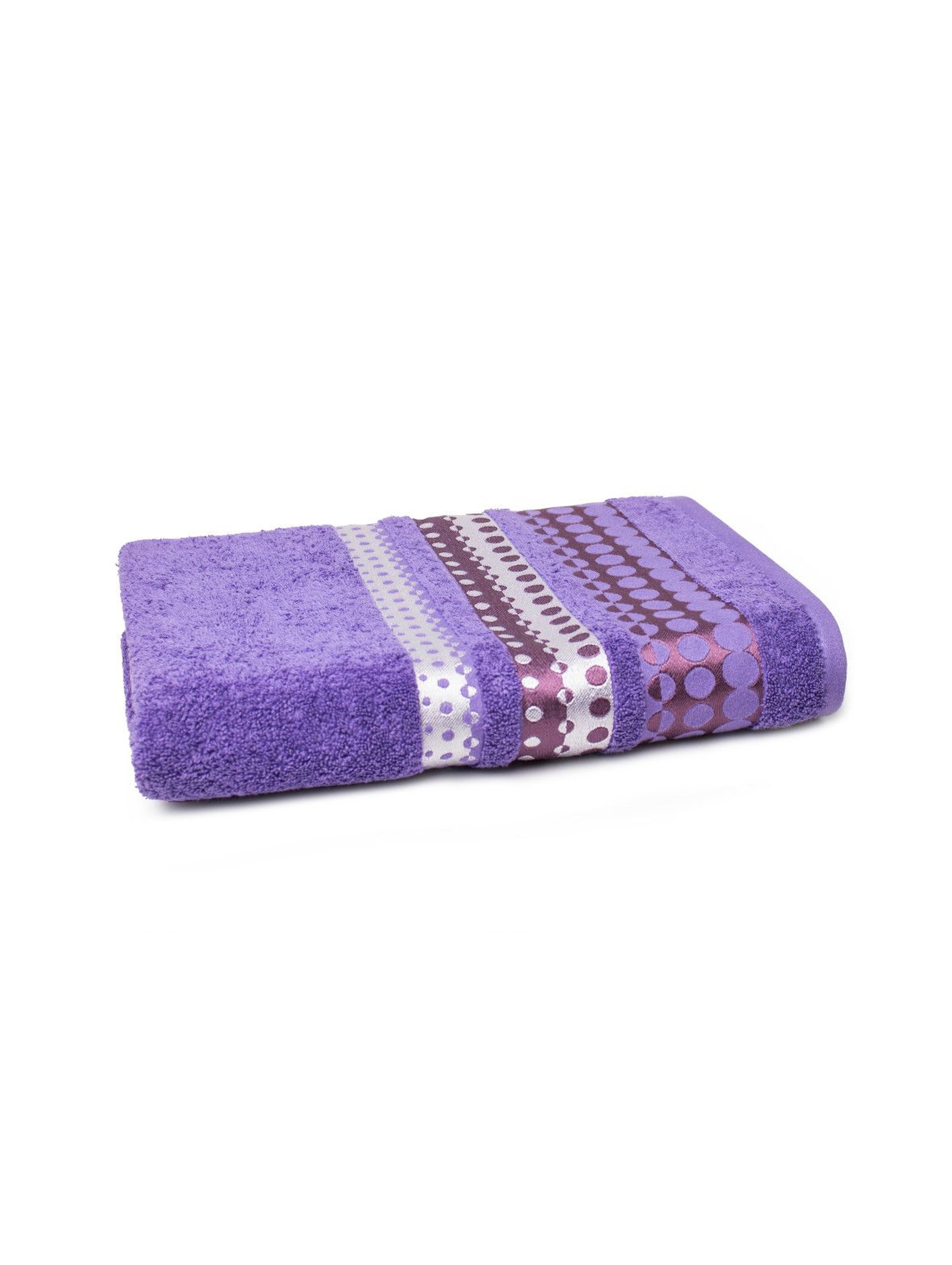 Bawełniany ręcznik w kolorze fioletowym 70x140 cm