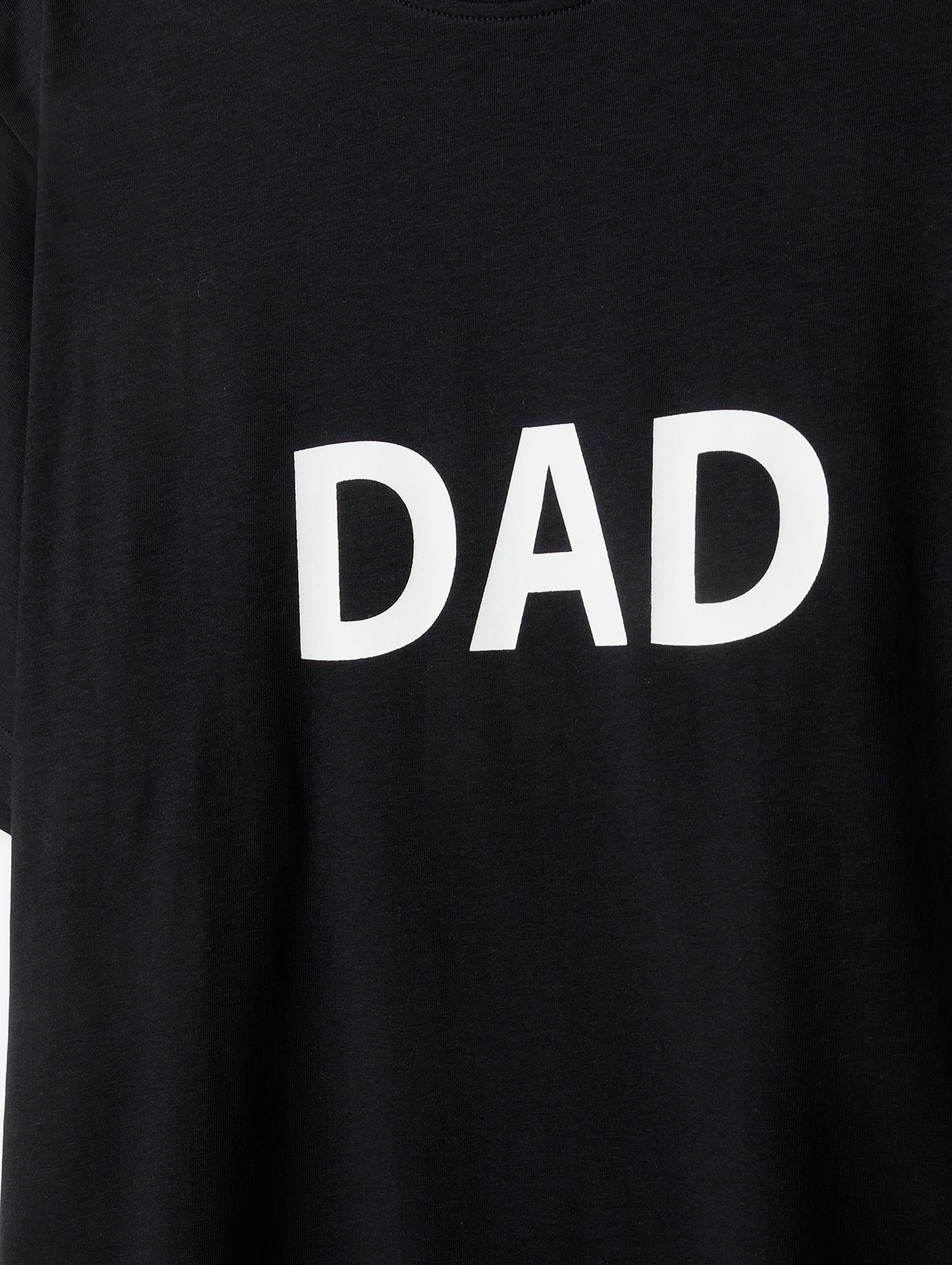 T-shirt męski czarny z napisem - DAD