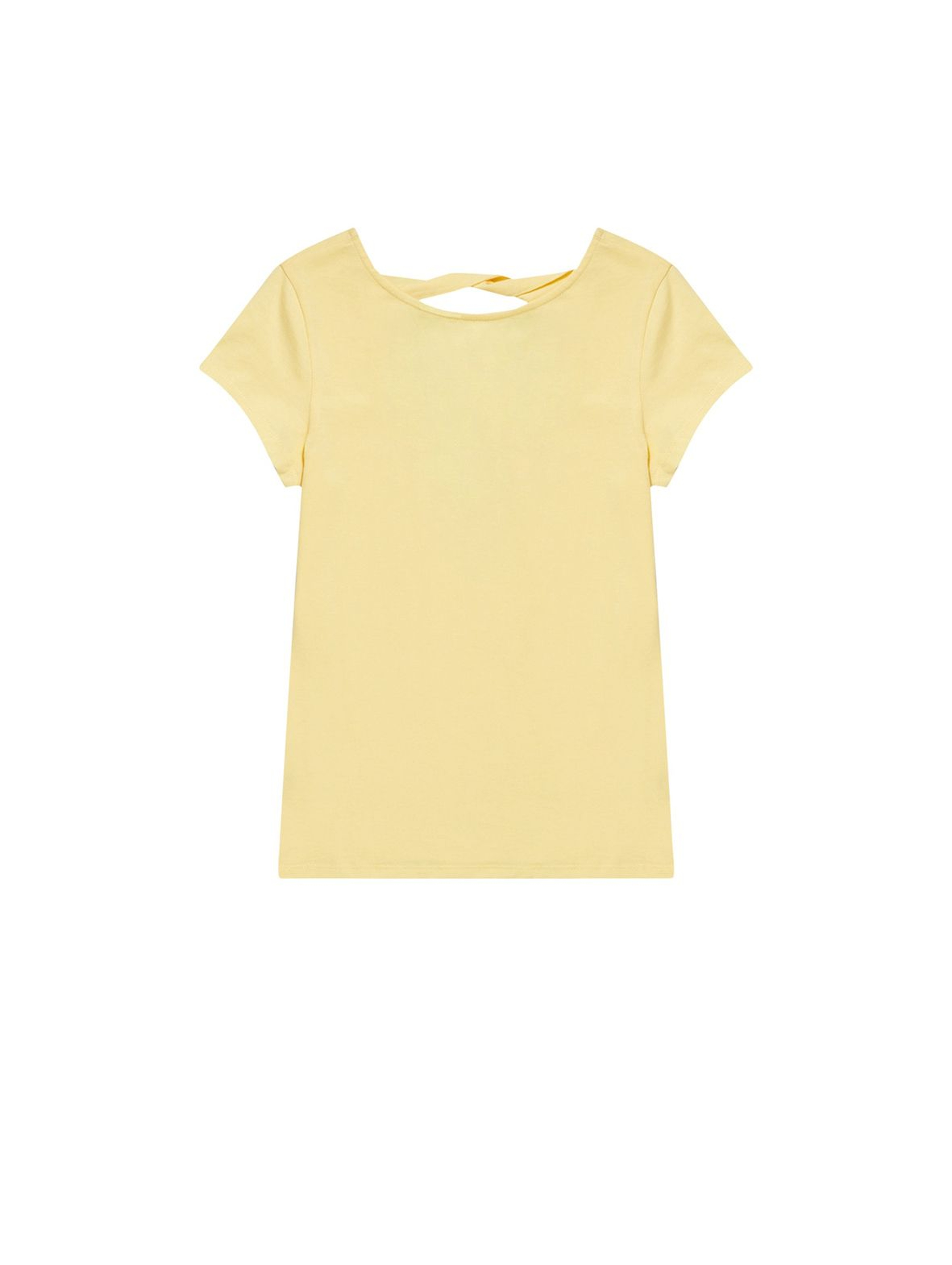Gładka damska koszulka w kolorze żółtym