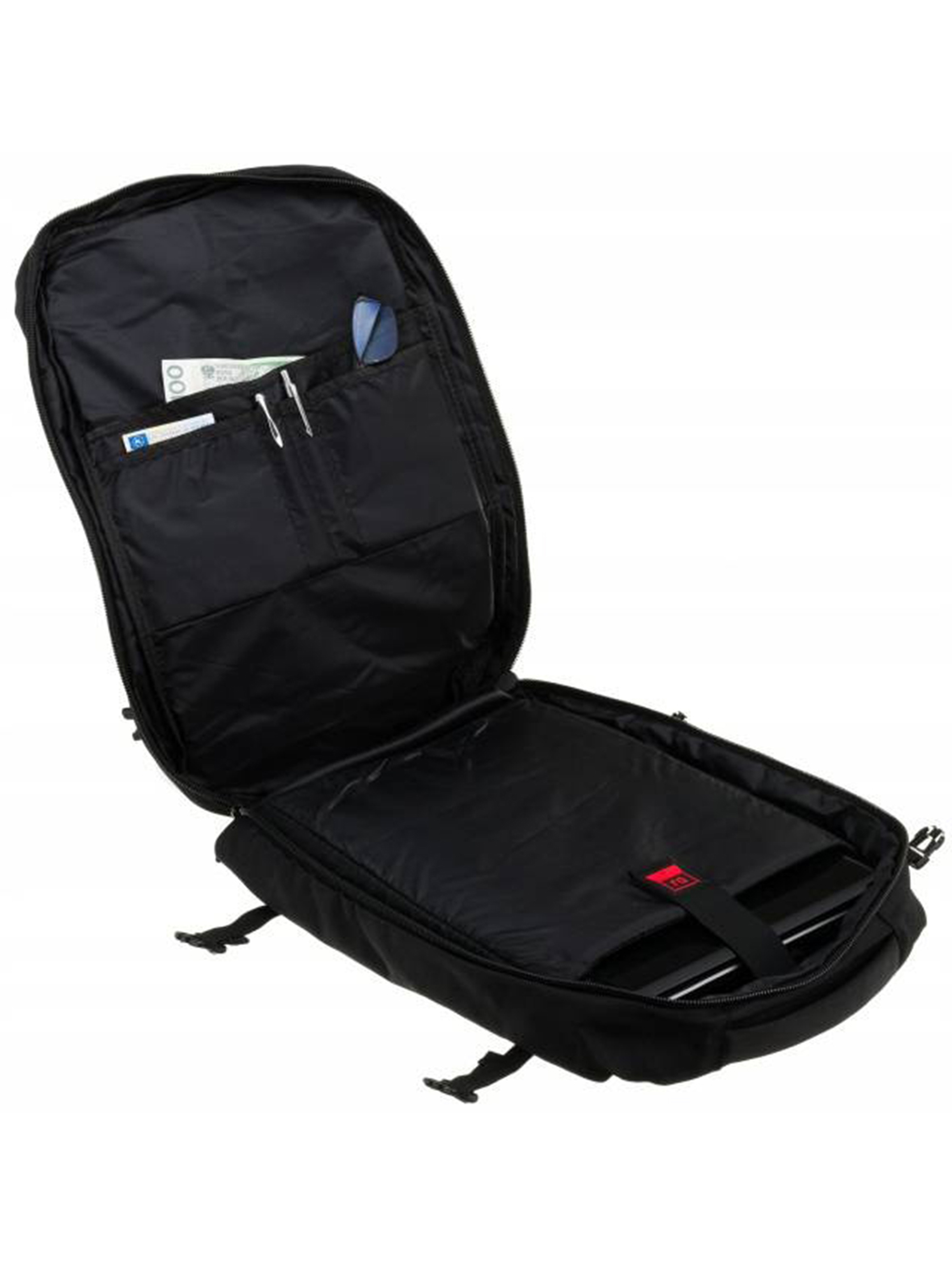 Plecak-torba podróżna z uchwytem na walizkę — David Jones czarna