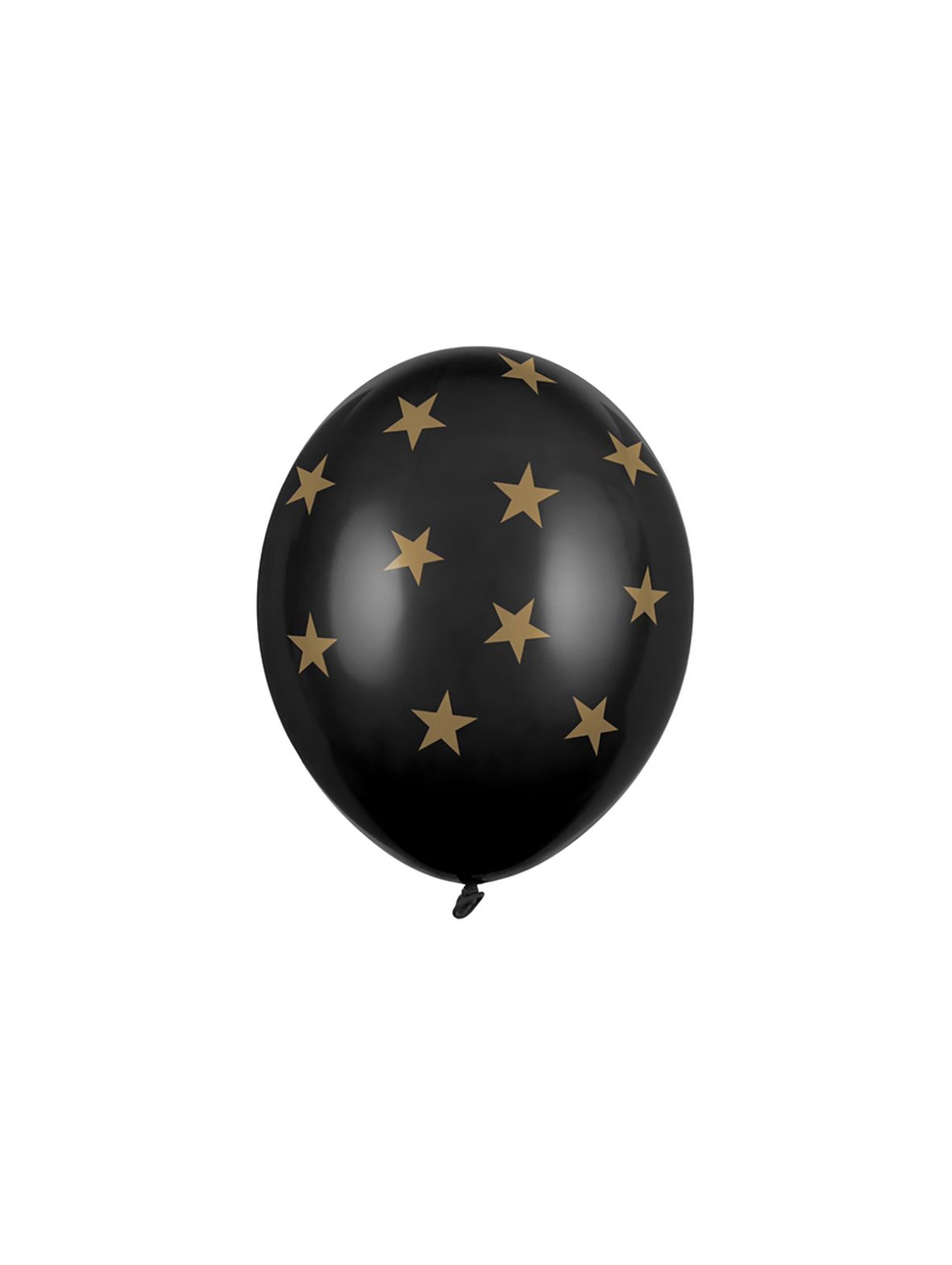 Balony 30 cm w złote gwiazdki - Pastel Black 50 sztuk