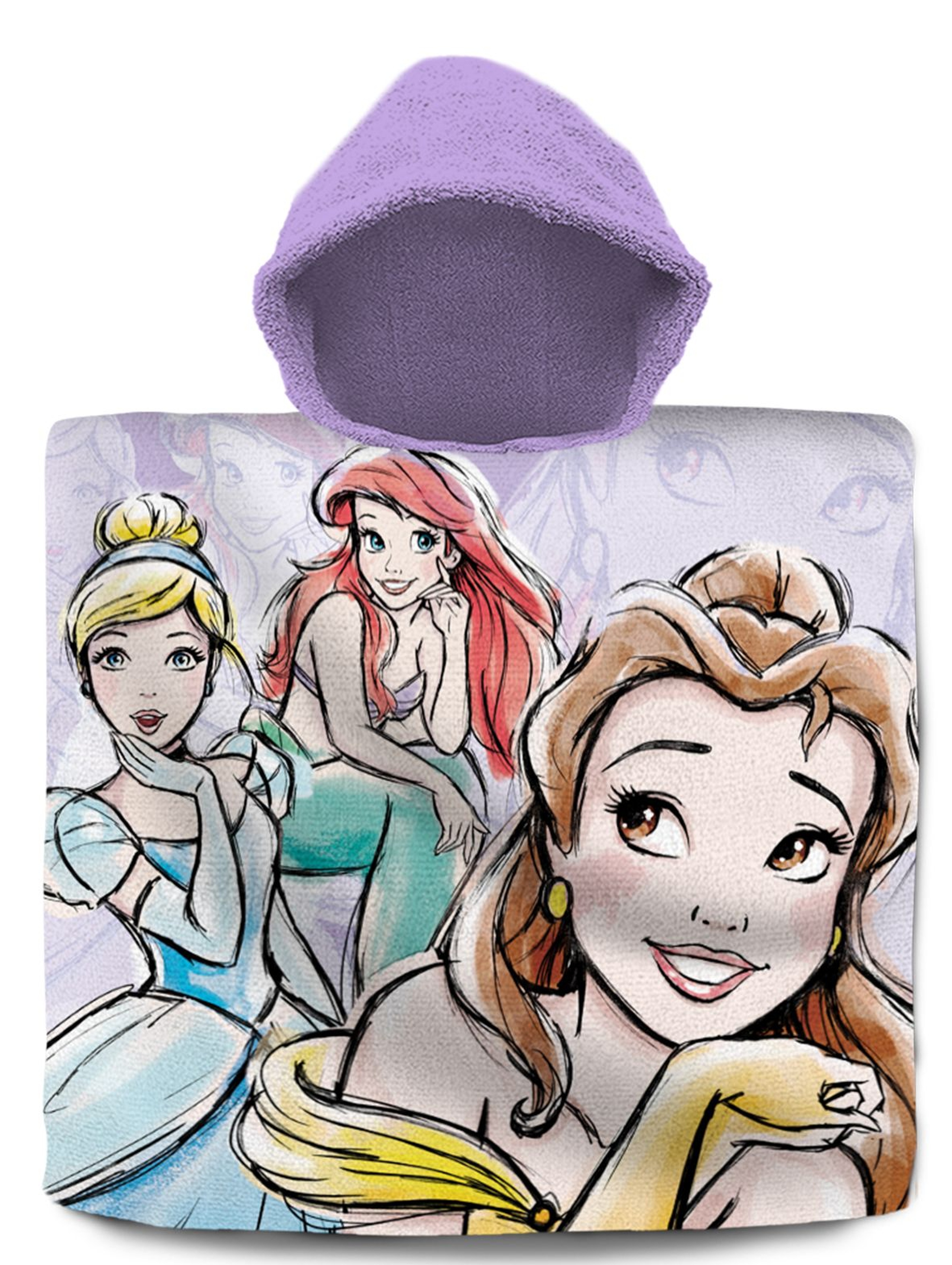 Disney Princess, poncho kąpielowe 120x60 cm