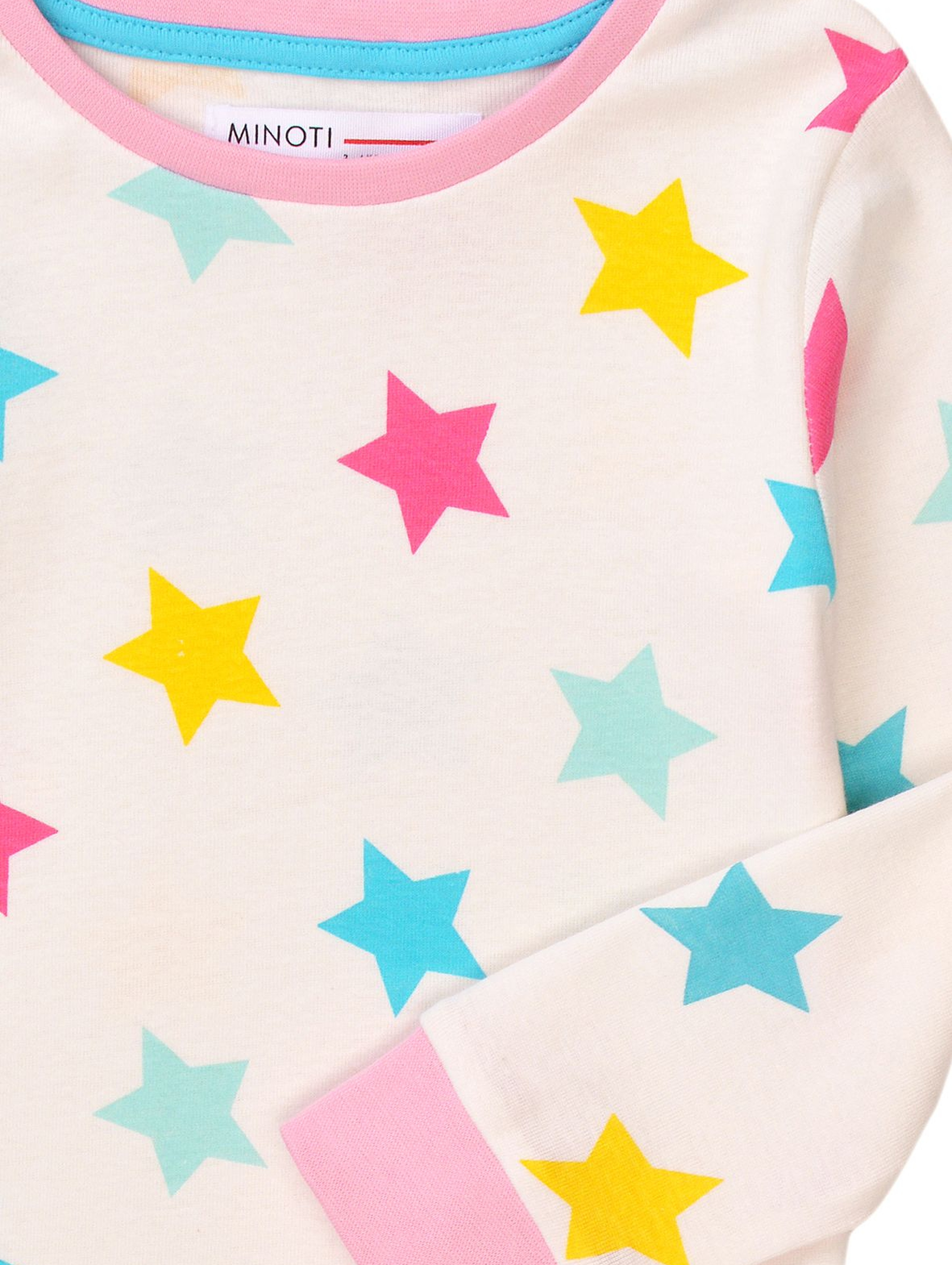Piżama dziewczęca bawełniana w gwiazdki