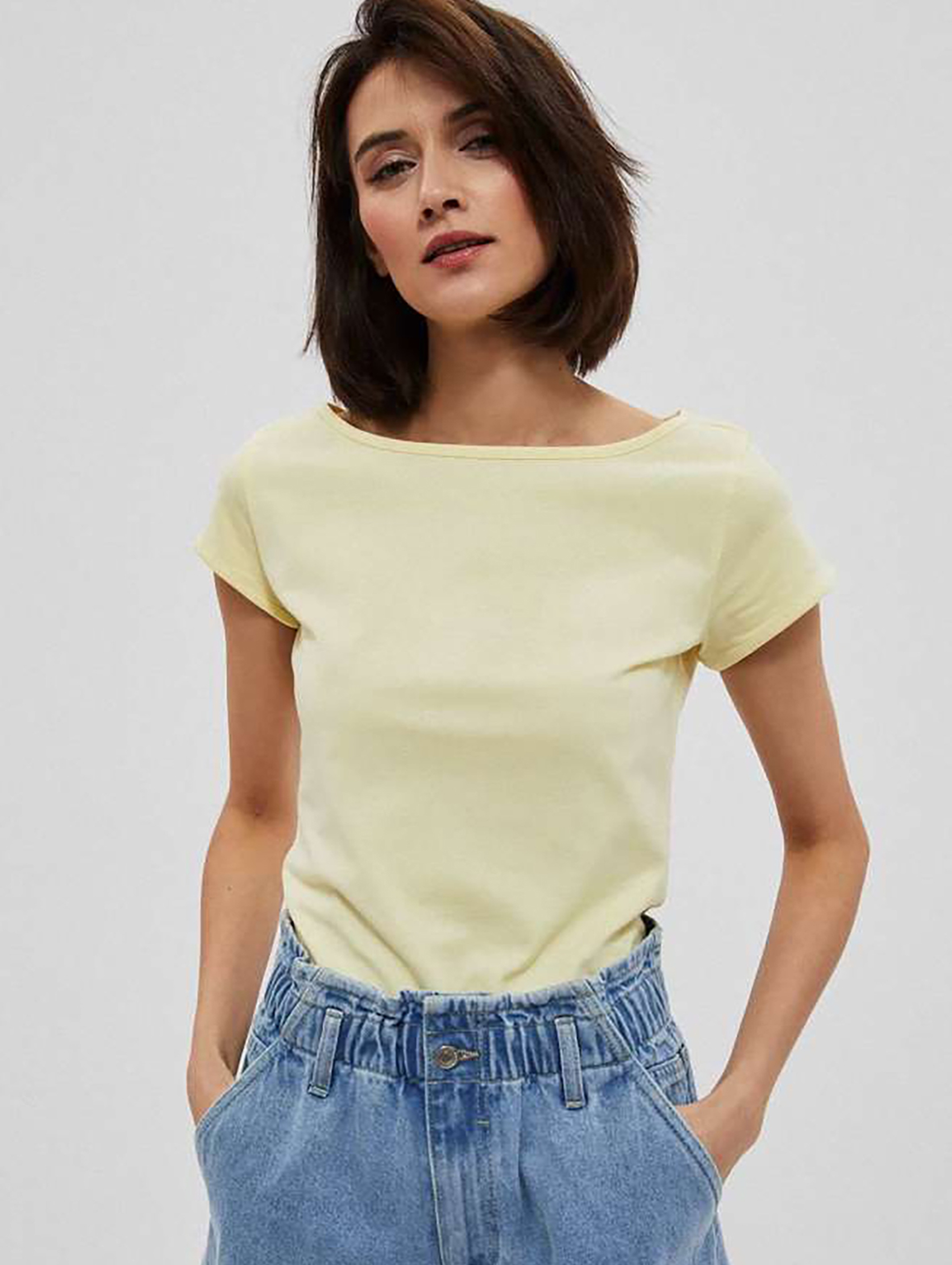 T-shirt damski żółty