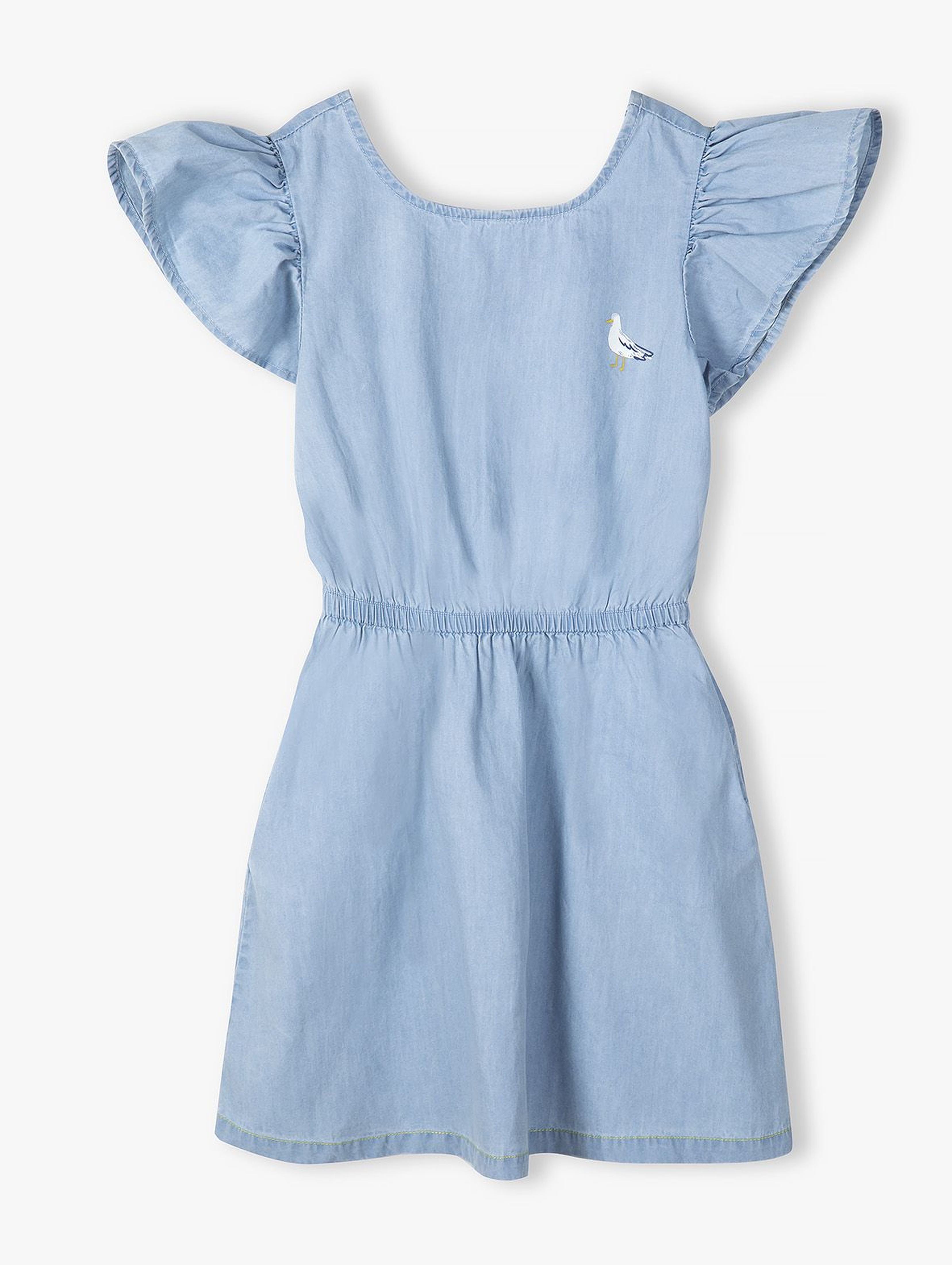 Błękitna sukienka na lato dla dziewczynki