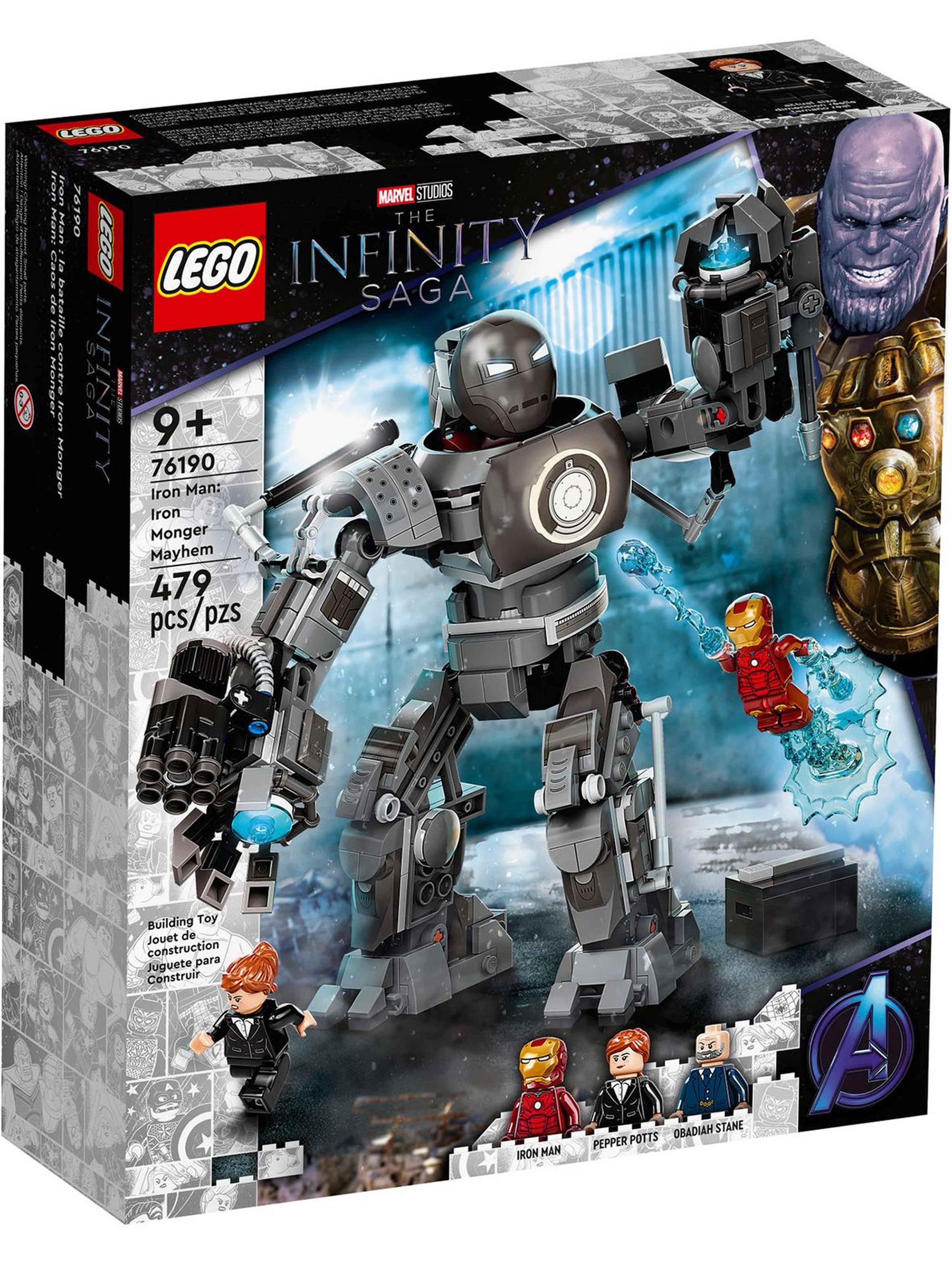 LEGO® Marvel Iron Man 76190 - 479 elementy, wiek 9+