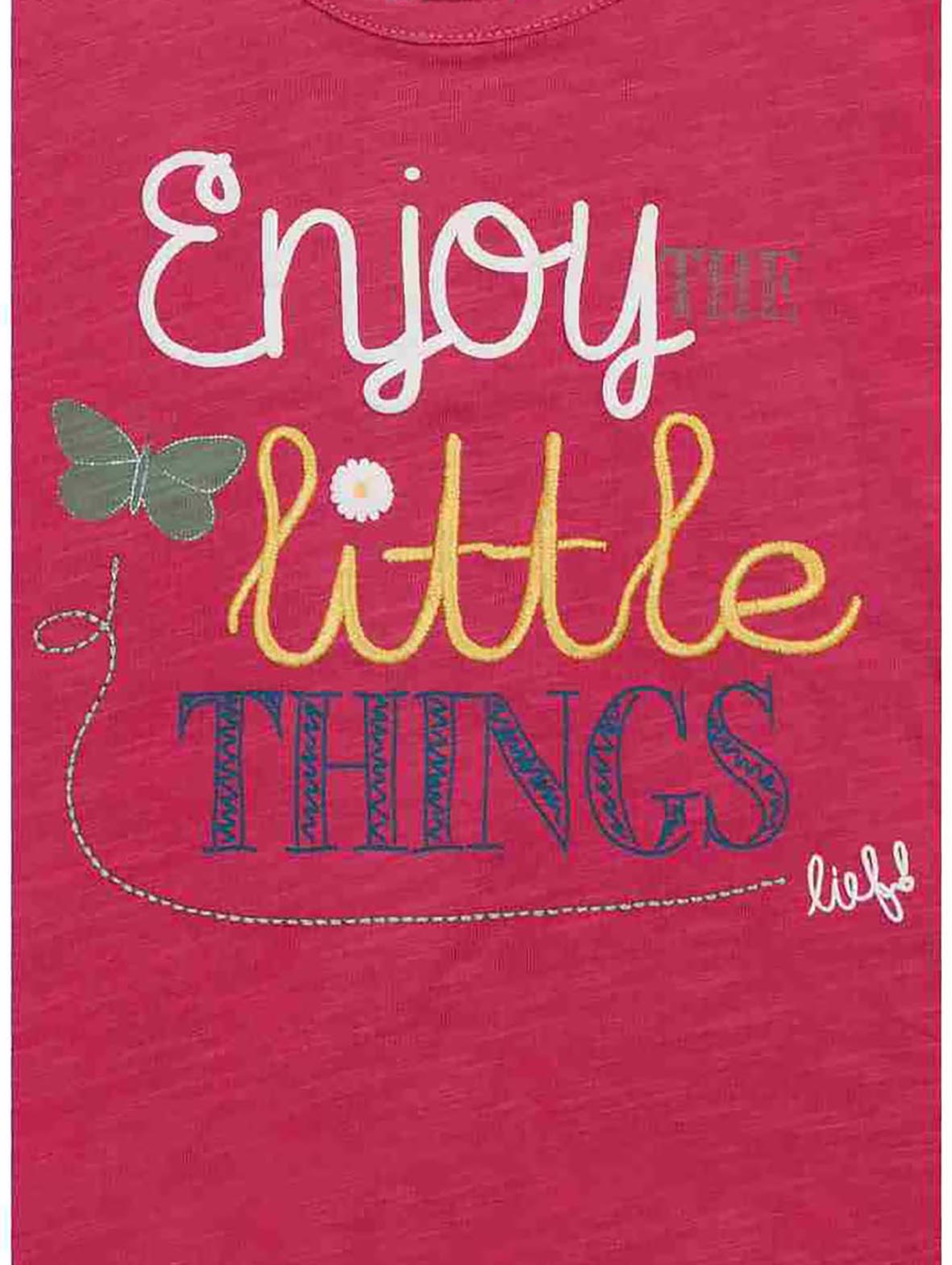 T-shirt dziewczęcy różowy - Enjoy little things - Lief