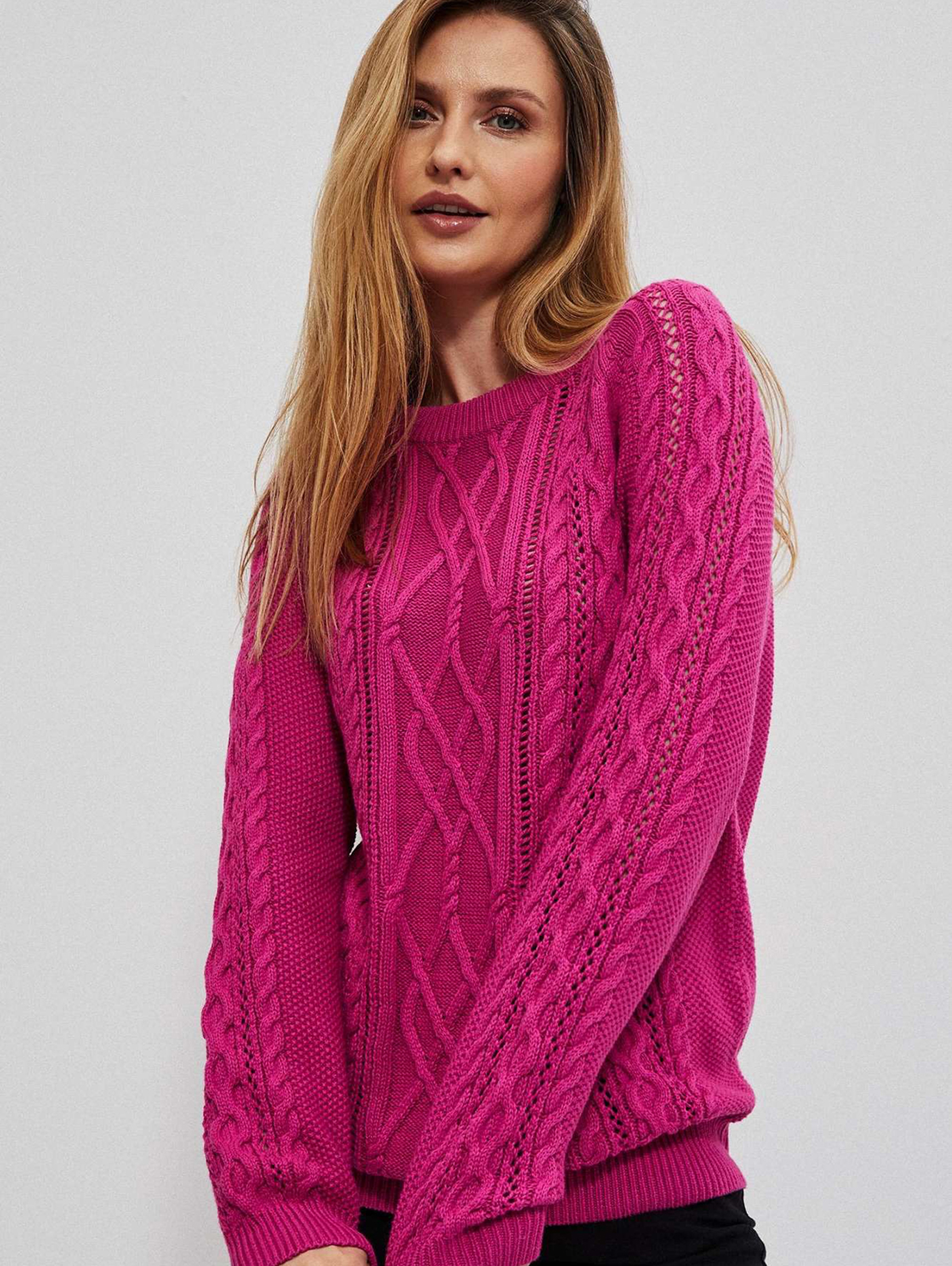 Sweter damski różowy