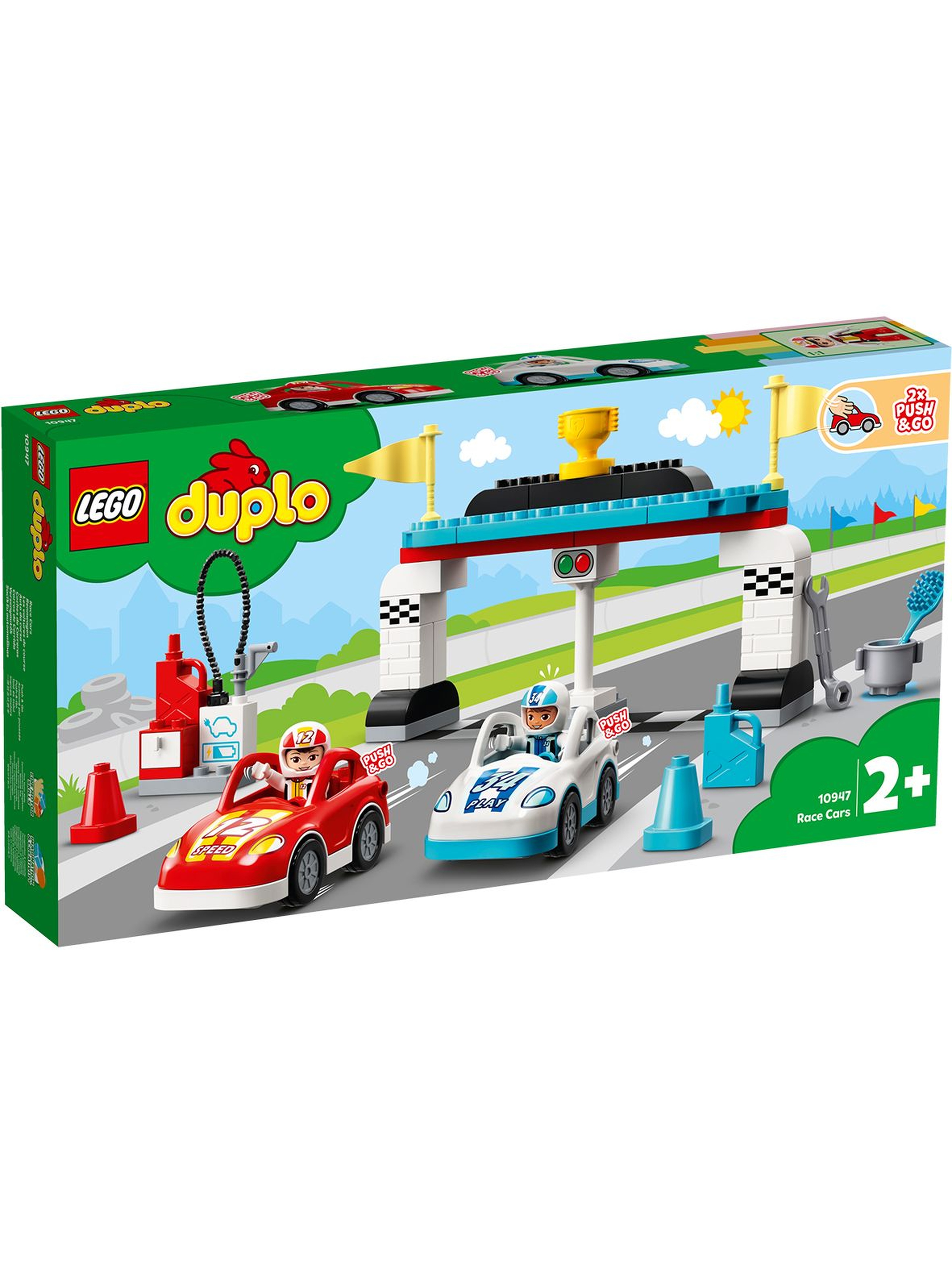 LEGO® DUPLO® Town Samochody wyścigowe 10947- 44 elementy, wiek 2+