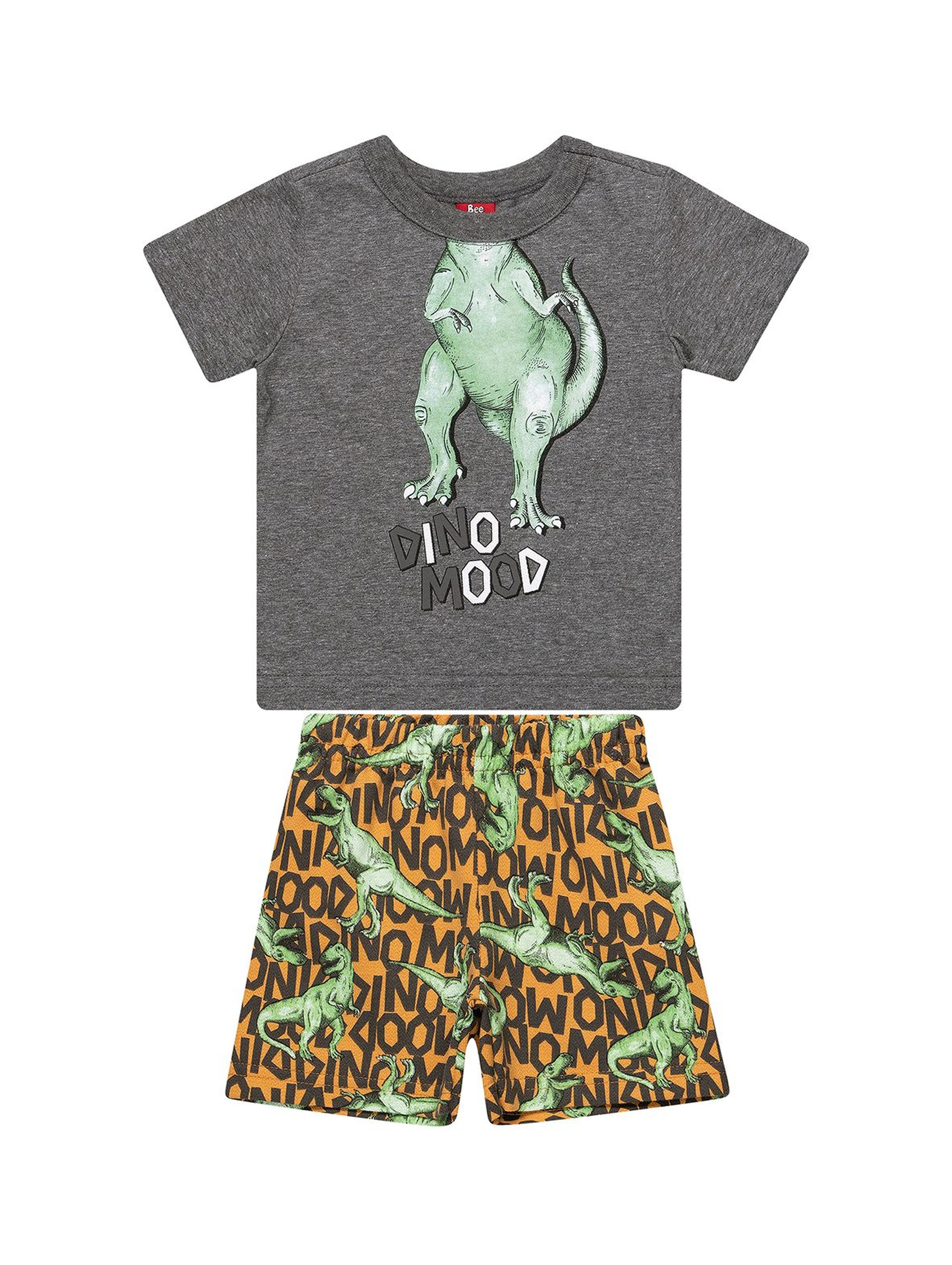 Komplet chłopięcy t-shirt z dinozaurem i spodenki