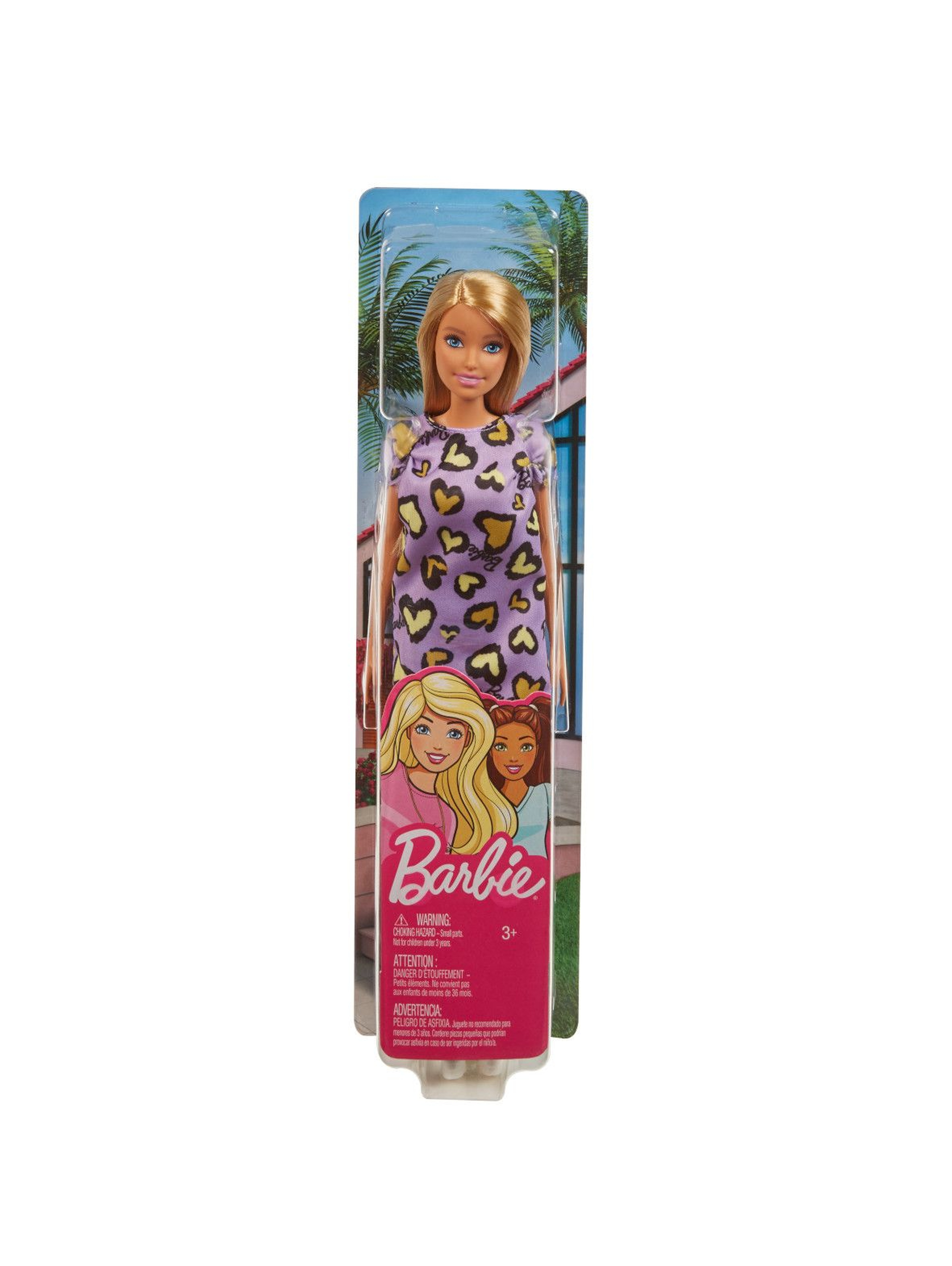 Lalka Barbie - szykowna Barbie w fioletowej sukience wiek 3+