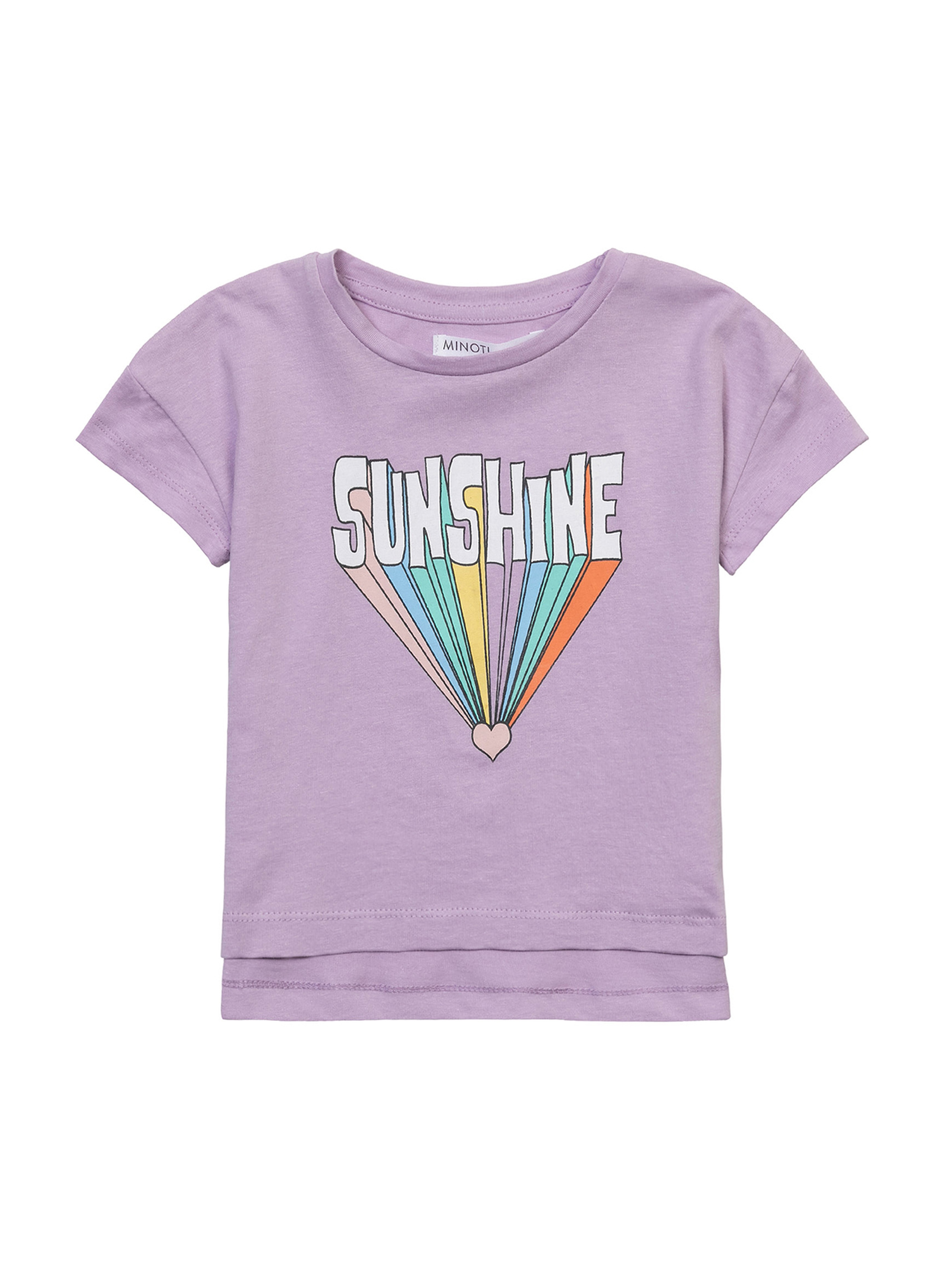 Fioletowy t-shirt niemowlęcy z bawełny- Sunshine
