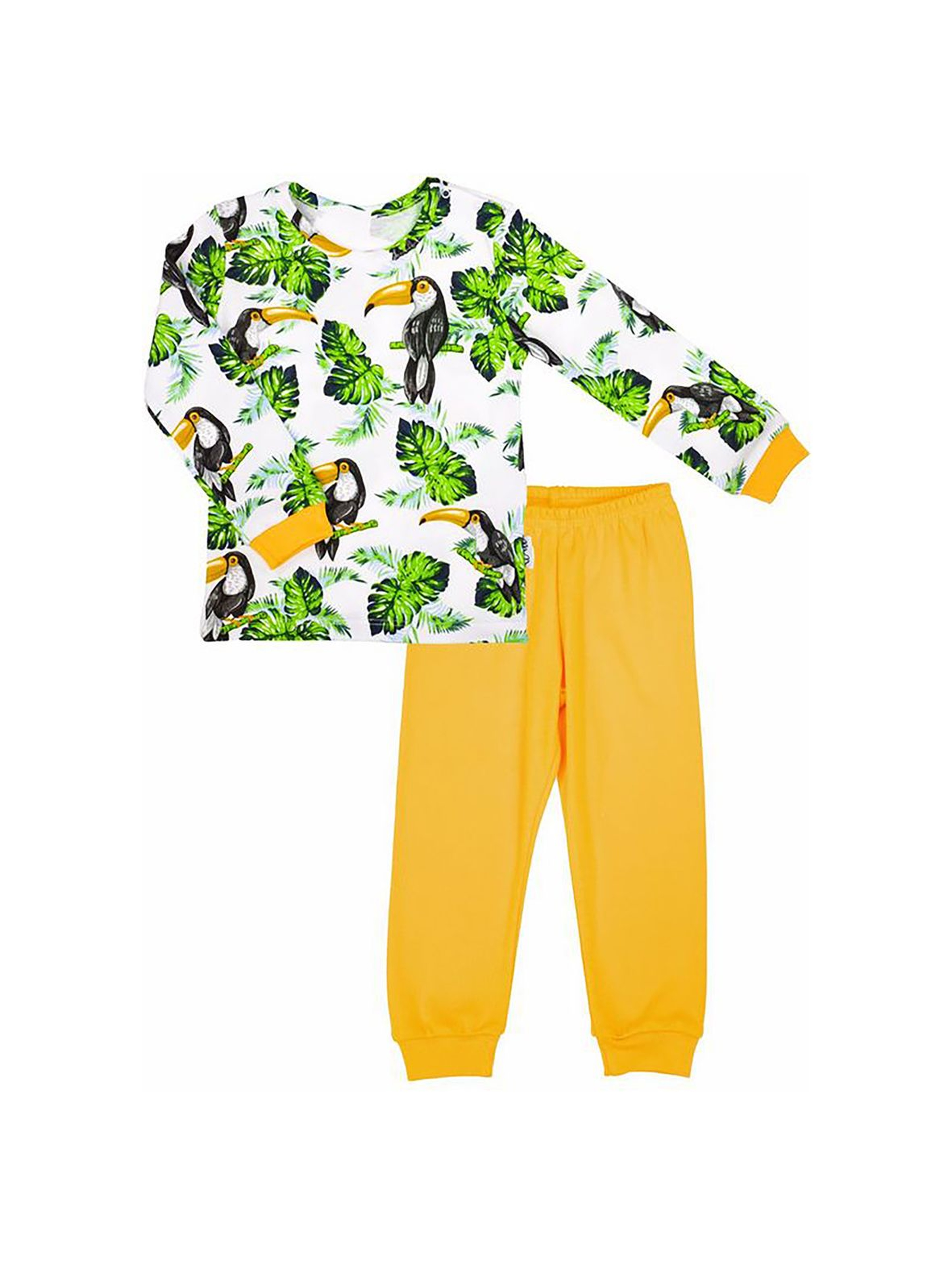 Bawełniana piżamka w tropikalny wzór TUKAN