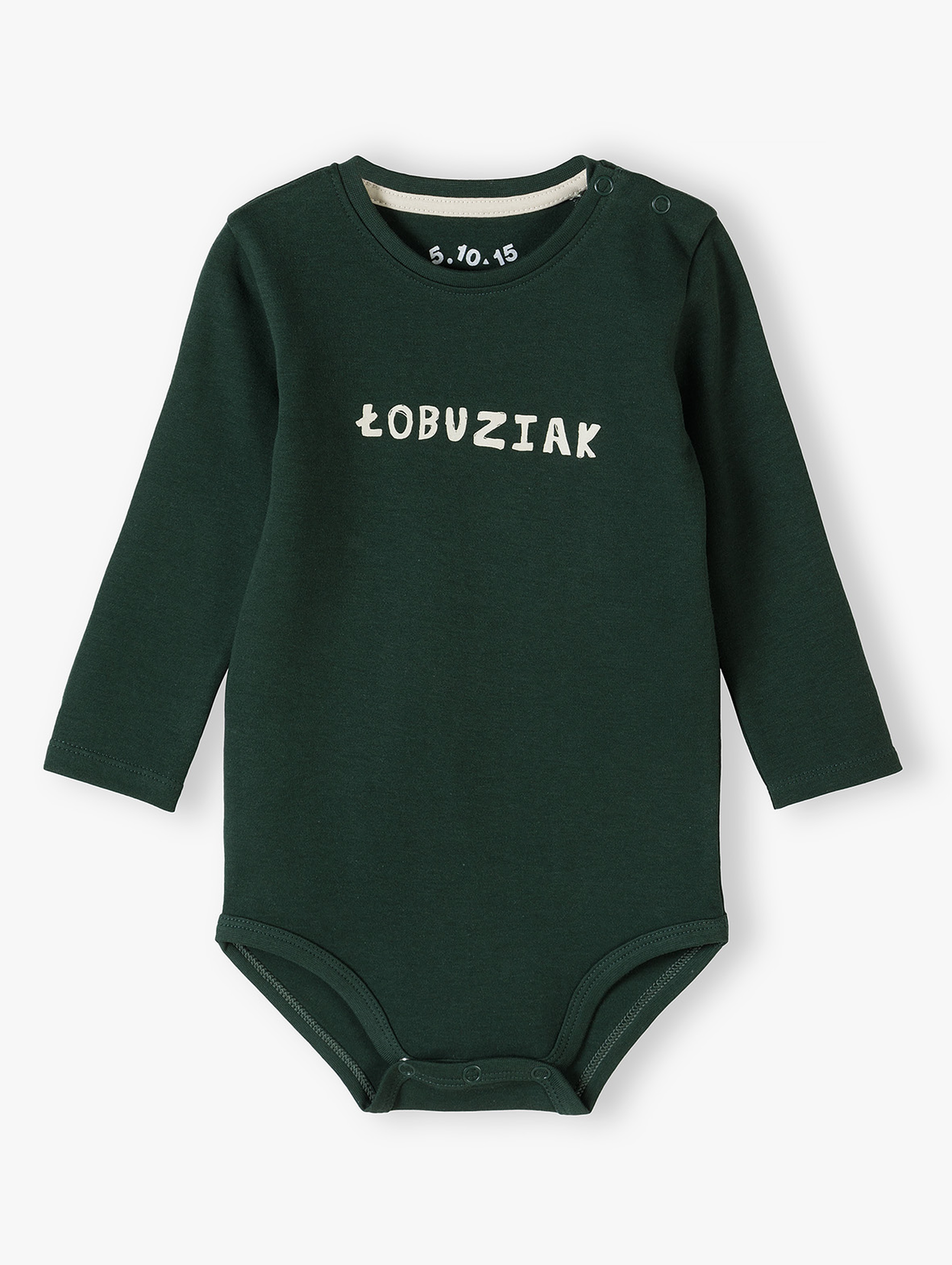 Zielone bawełniane body niemowlęce - ŁOBUZIAK