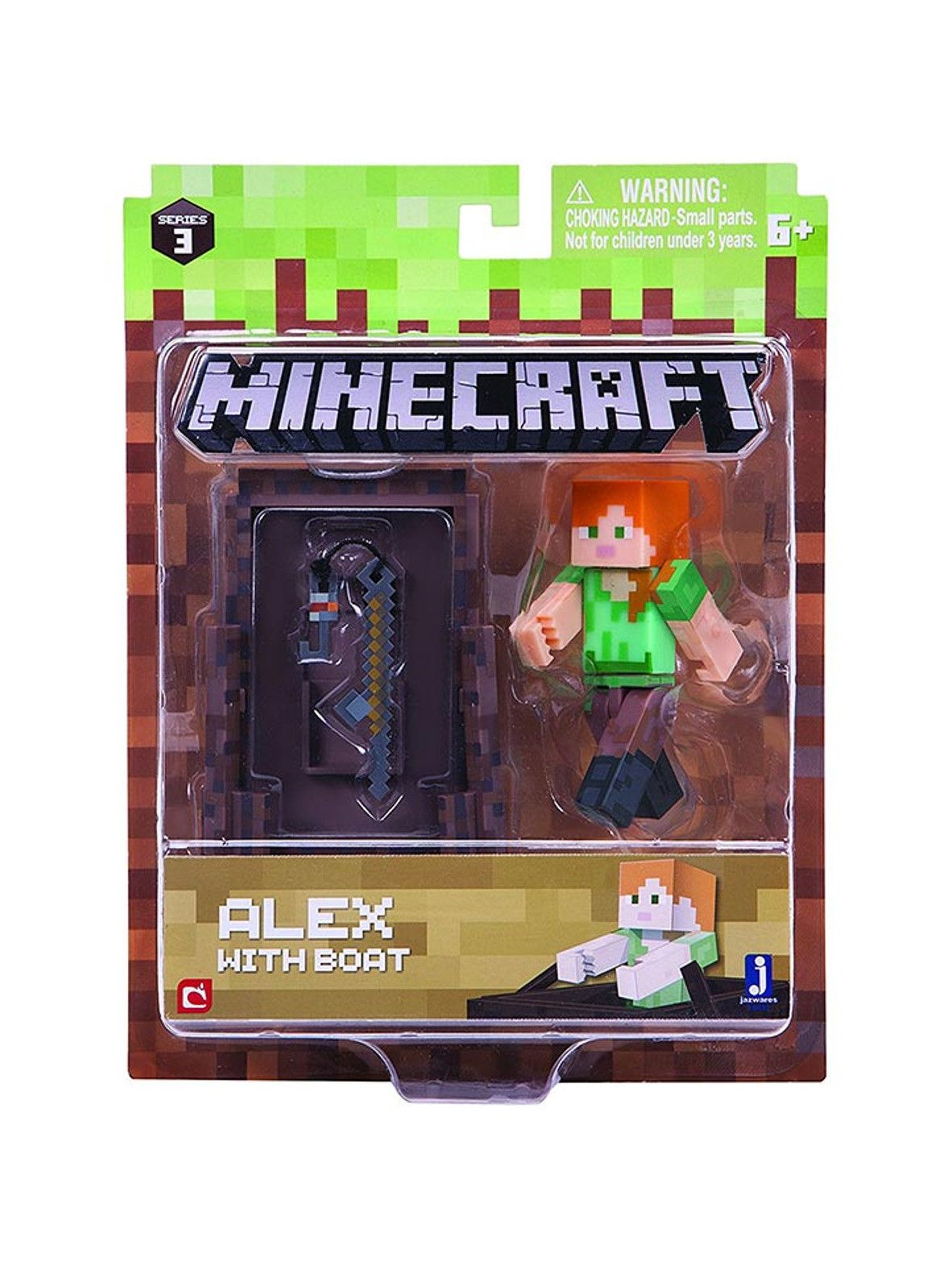 Figurka Minecraft Alex z łodzią