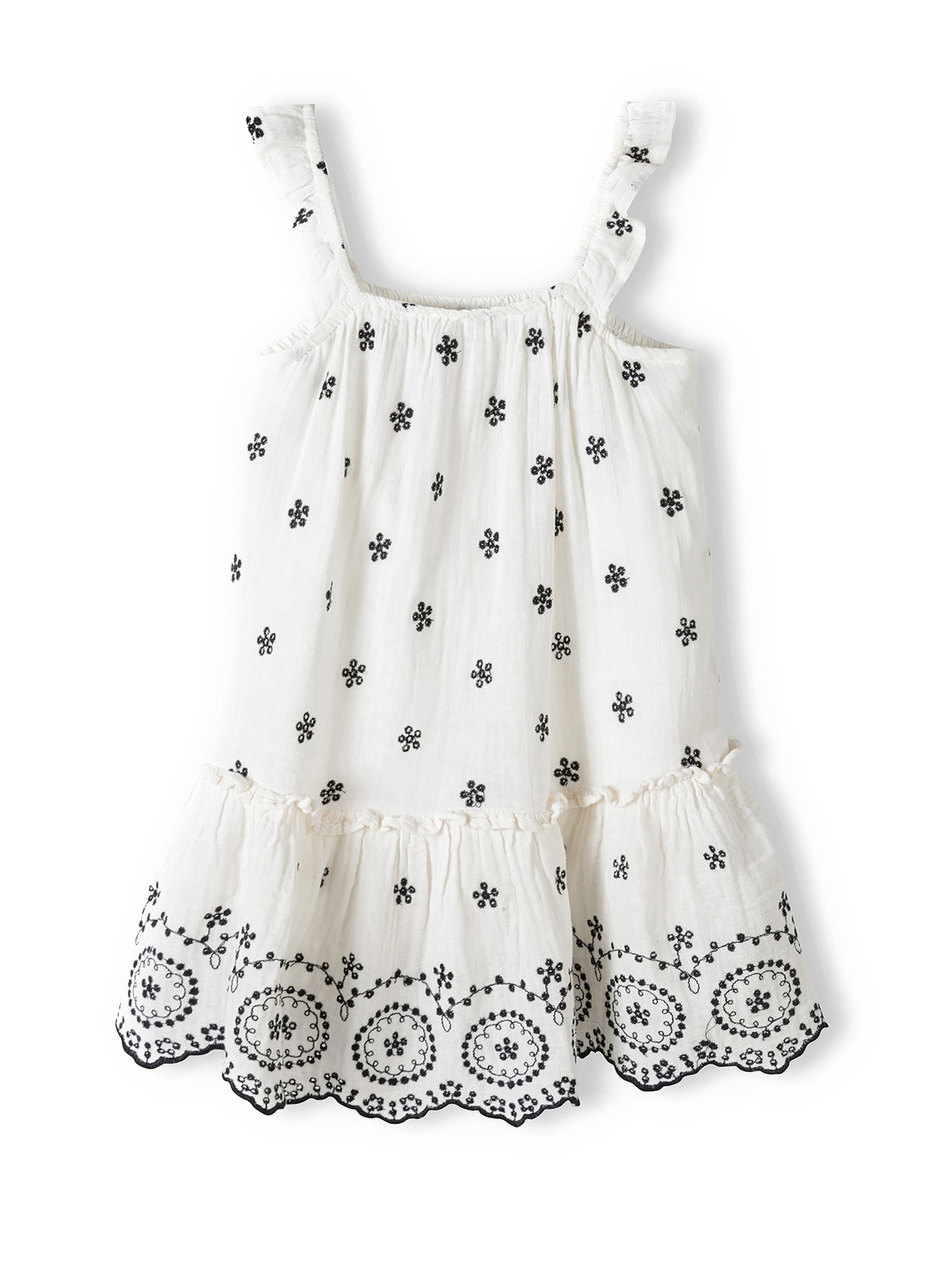 Biała letnia sukienka niemowlęca haftowana