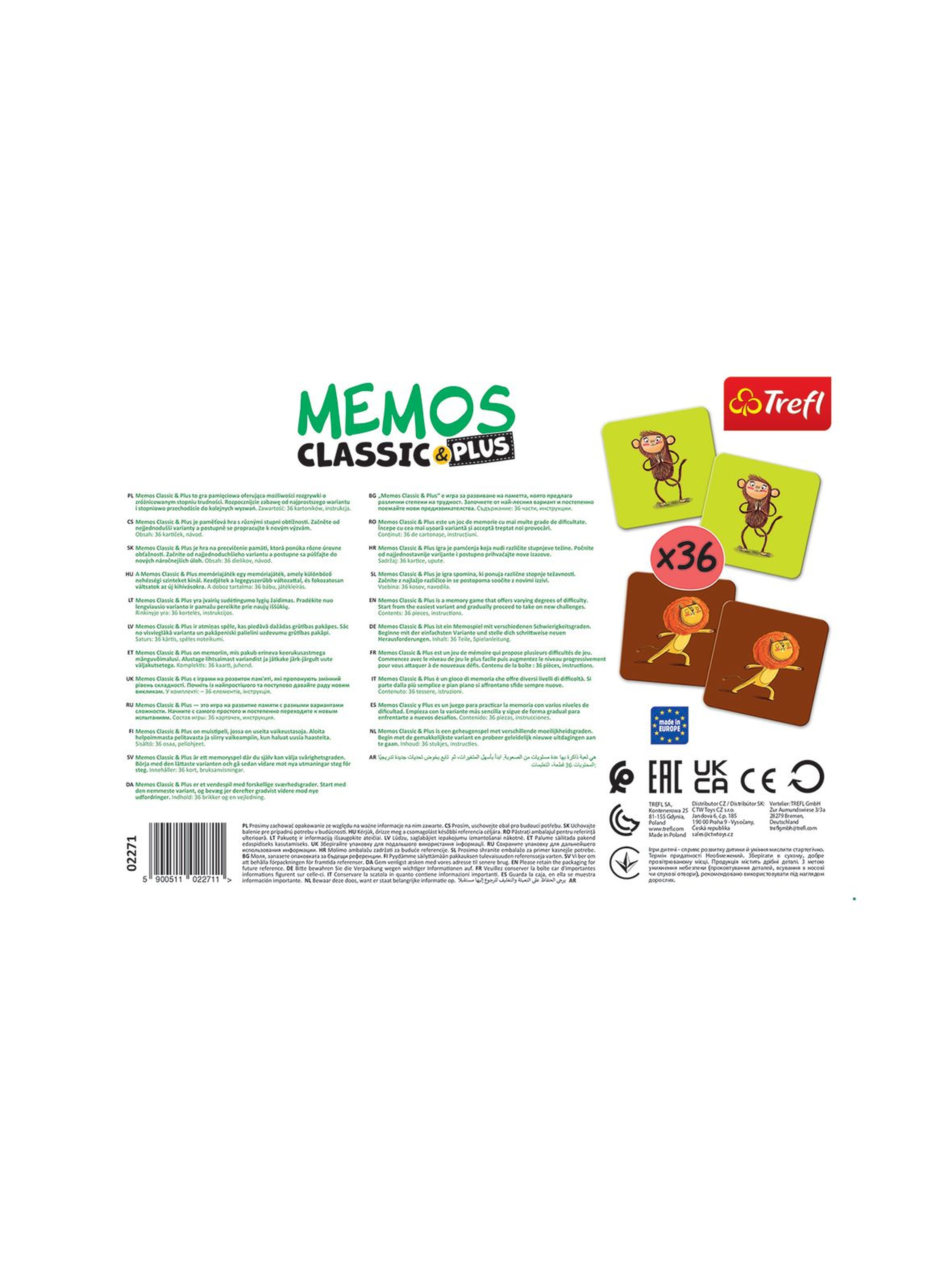 Gra dla dzieci - Memos Classic Plus Ruch i dźwięk wiek 3+