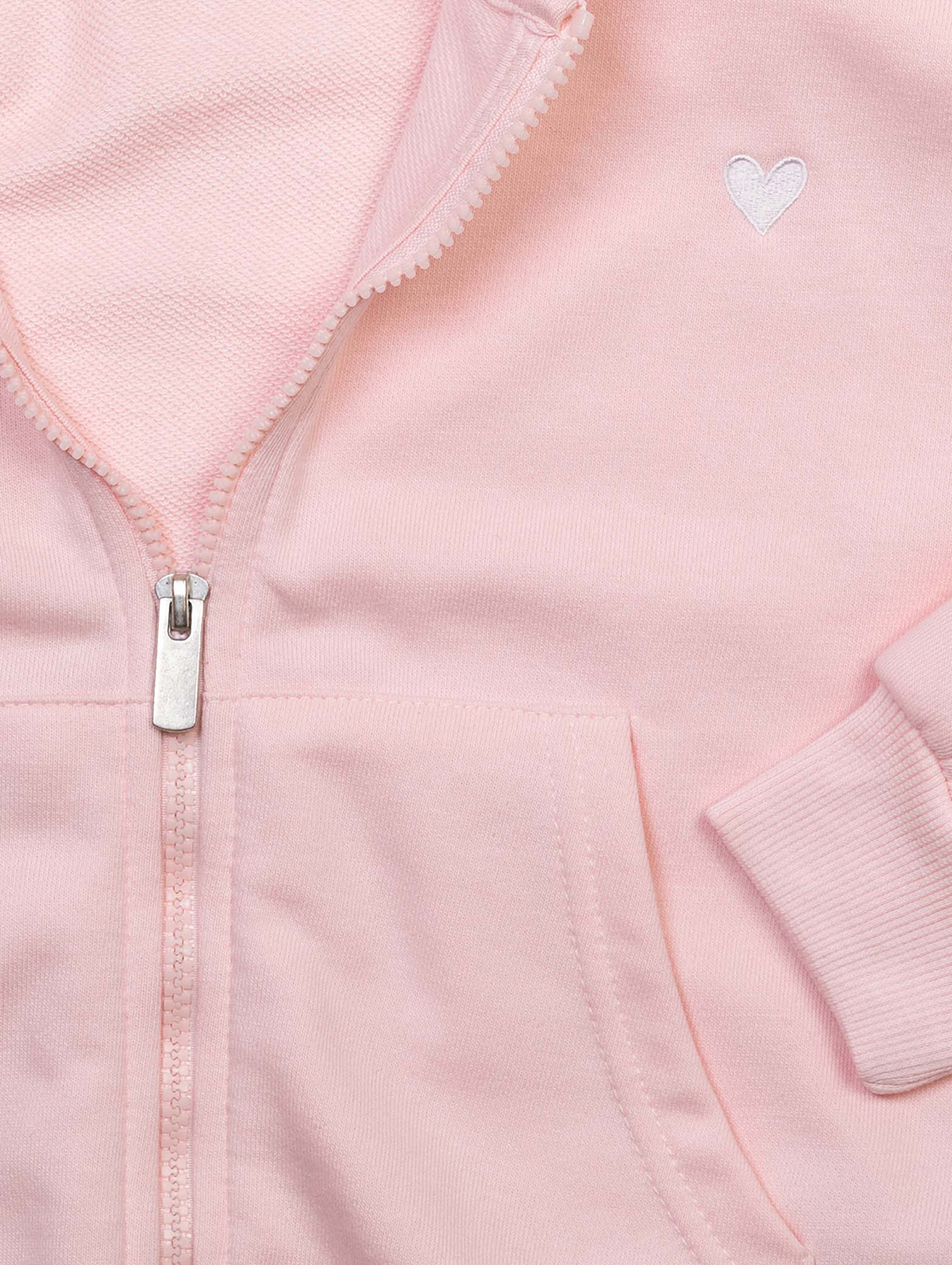 Różowa bluza niemowlęca rozpinana z kapturem