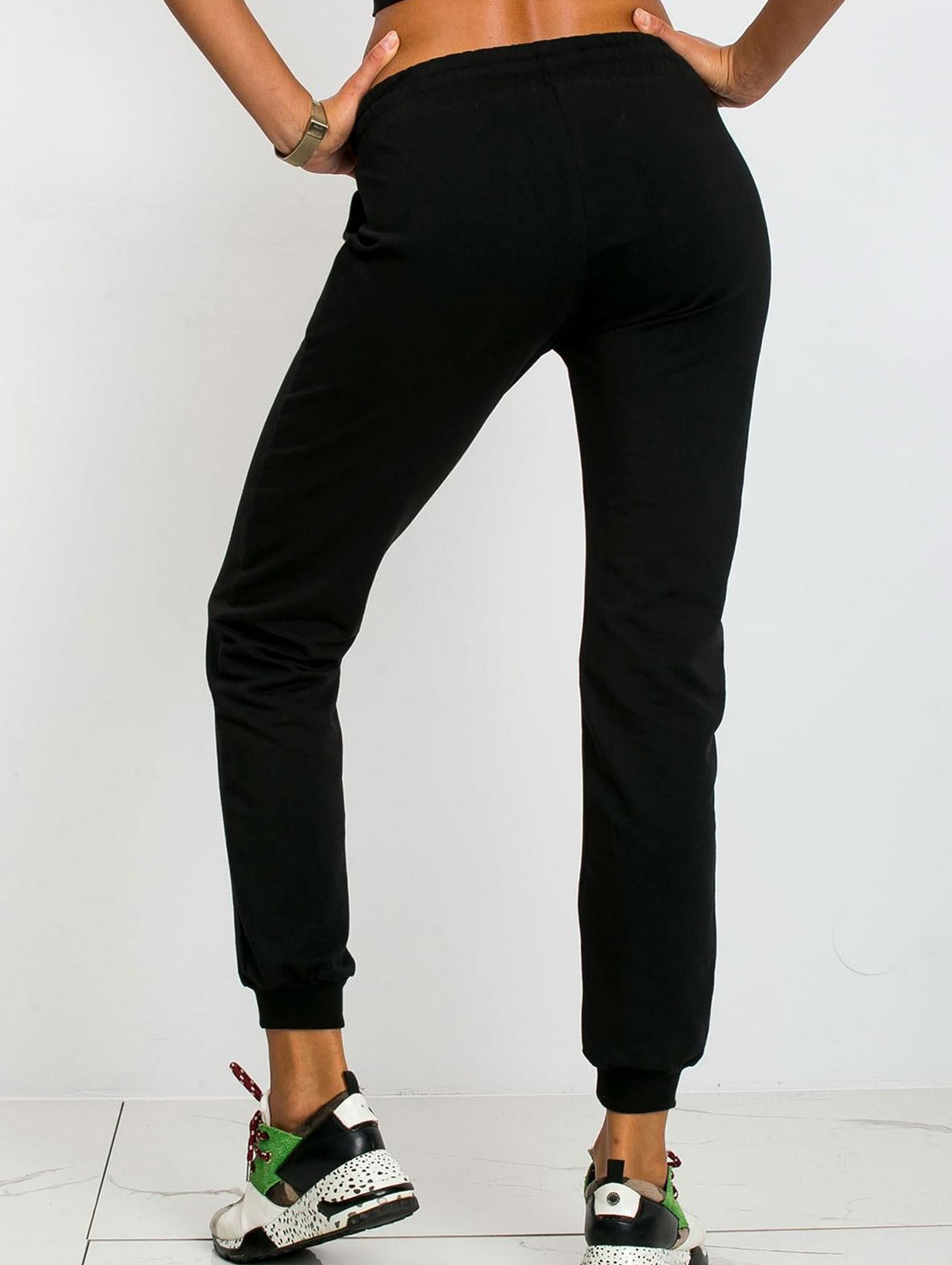 BASIC Spodnie dresowe damskie - czarne