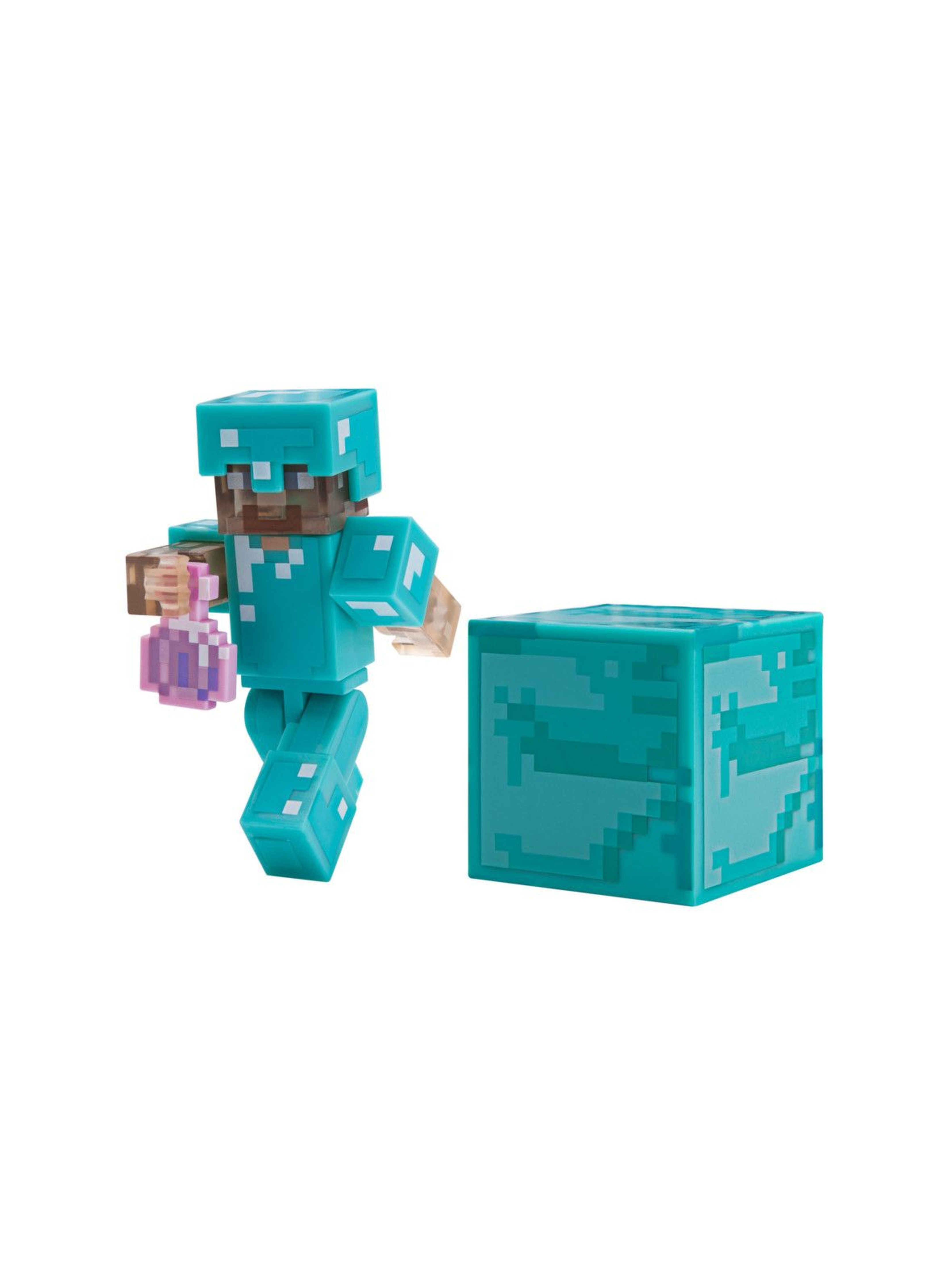 Figurka Steve z eliksirem niewidzialności Minecraft