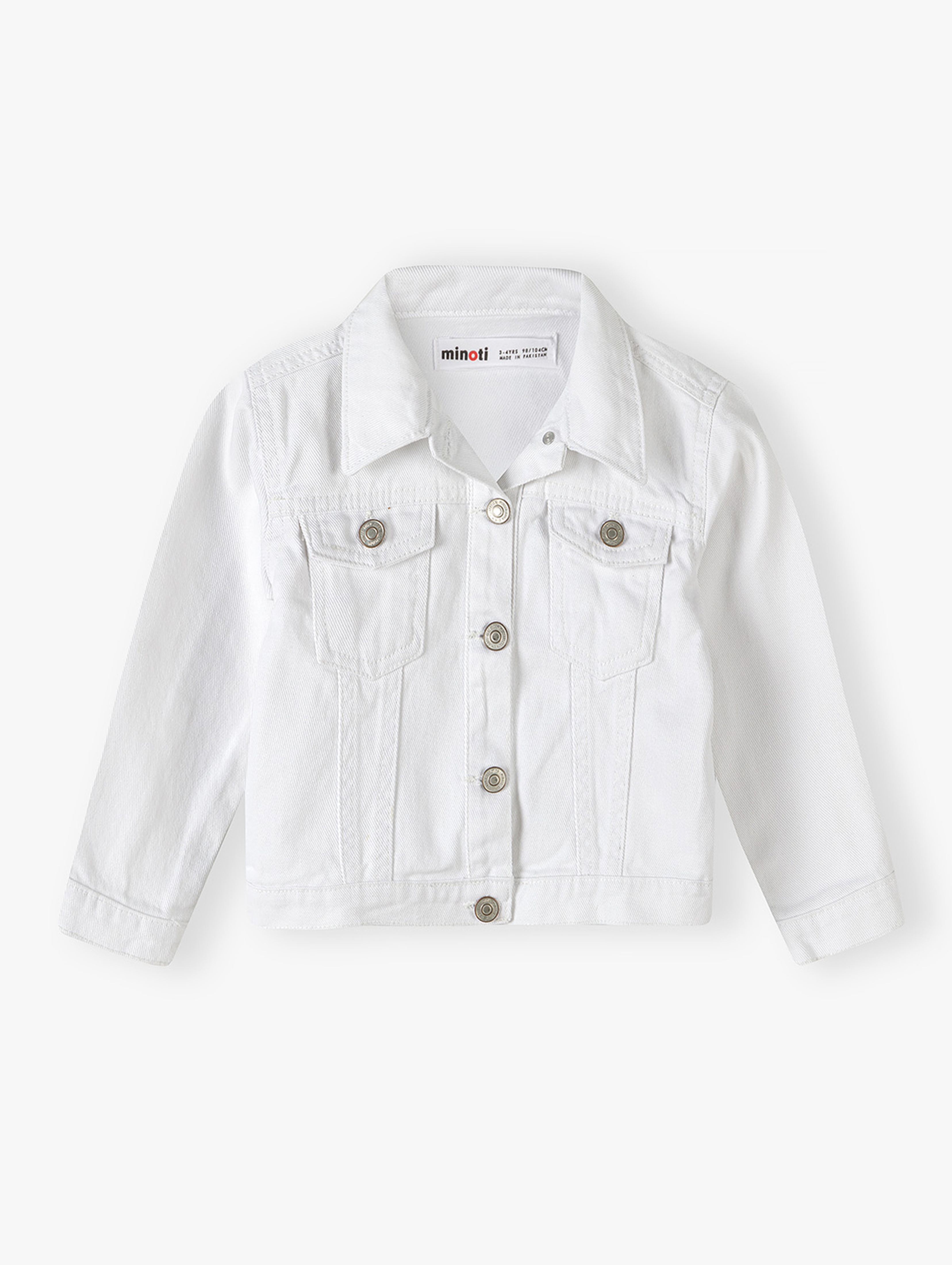 Biała kurtka jeansowa dla małej dziewczynki
