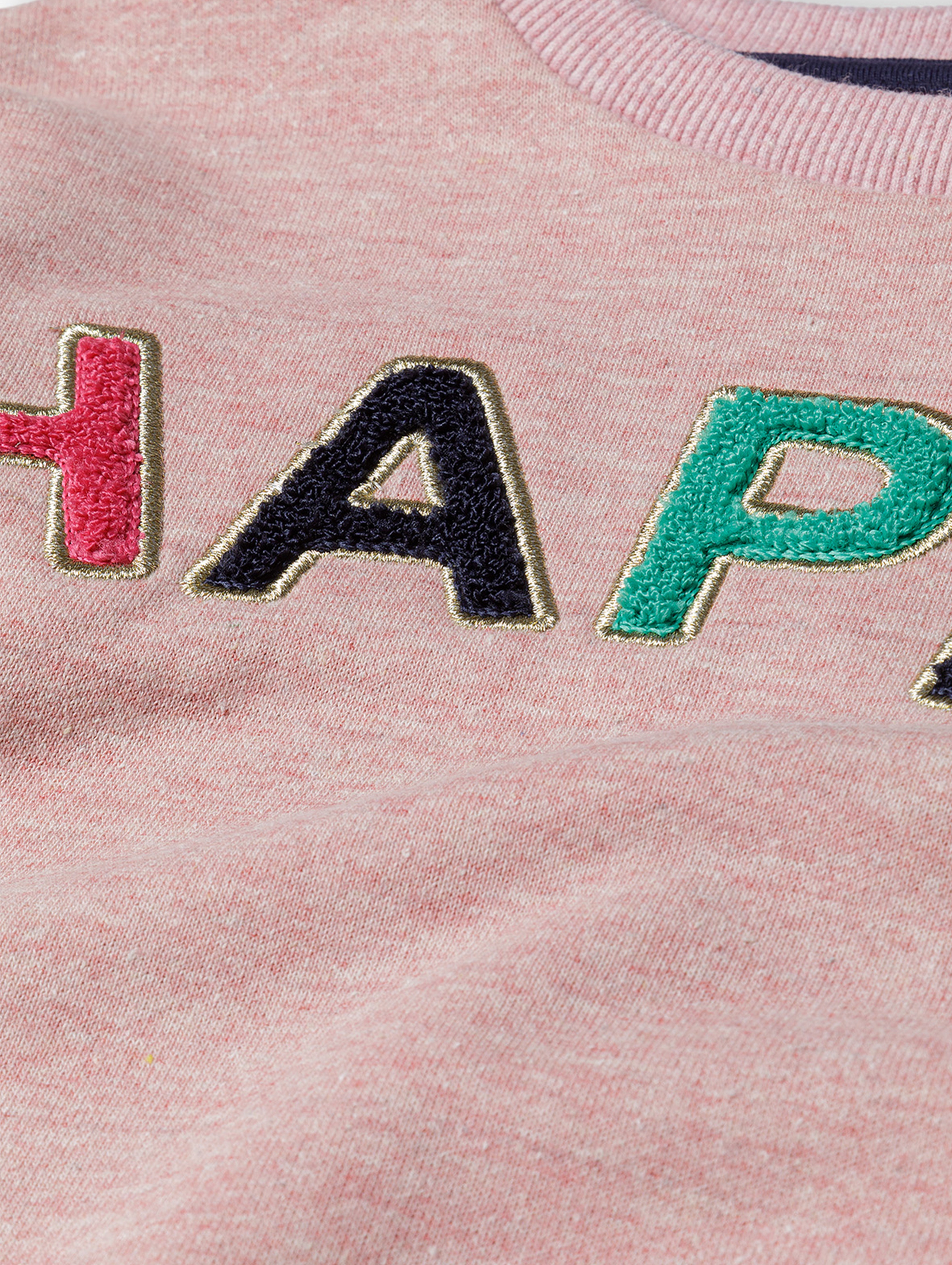 Różowa bluza z dzianiny dla dziewczynki- Happy