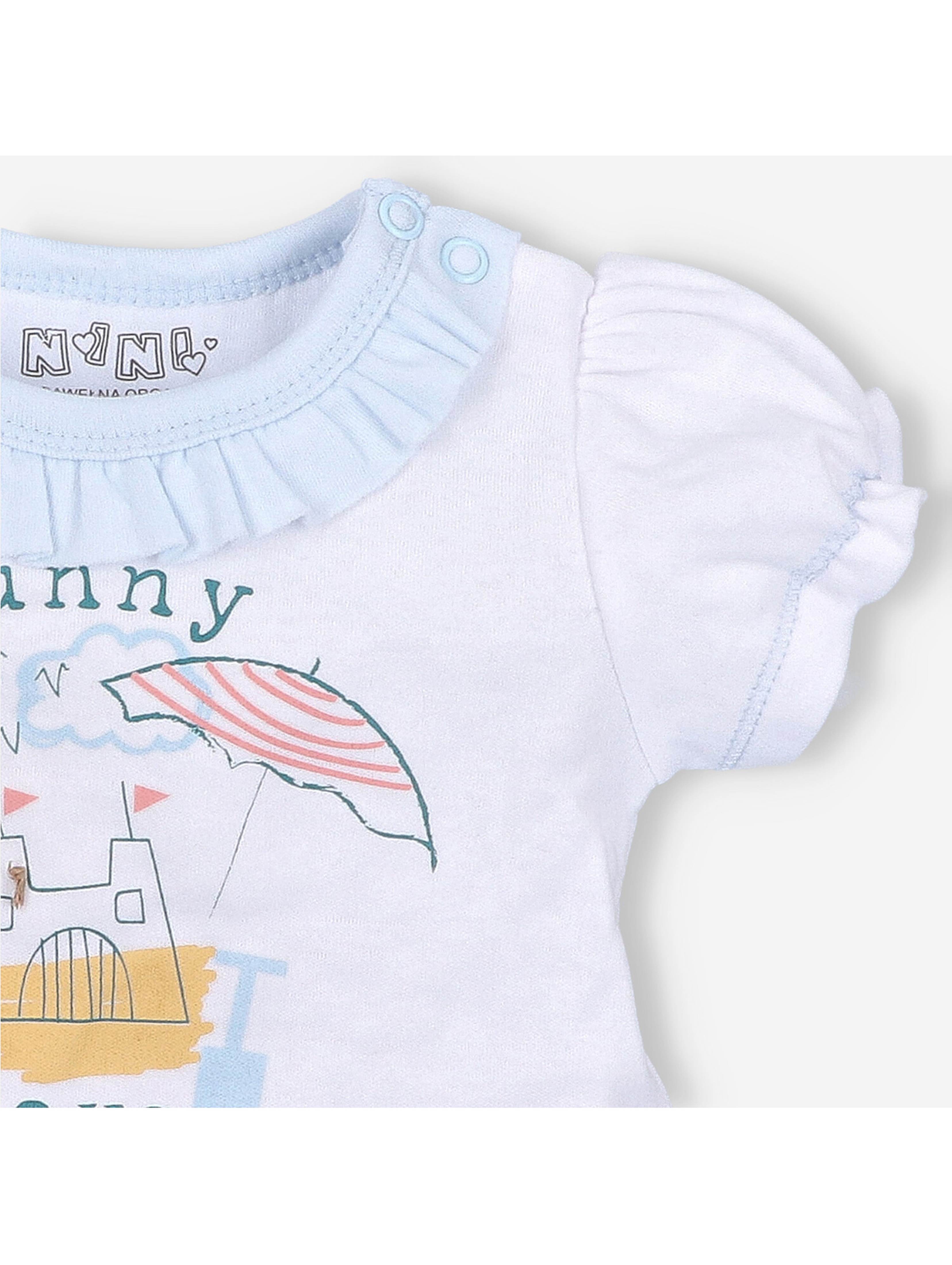 T-shirt niemowlęcy z bawełny organicznej dla dziewczynki