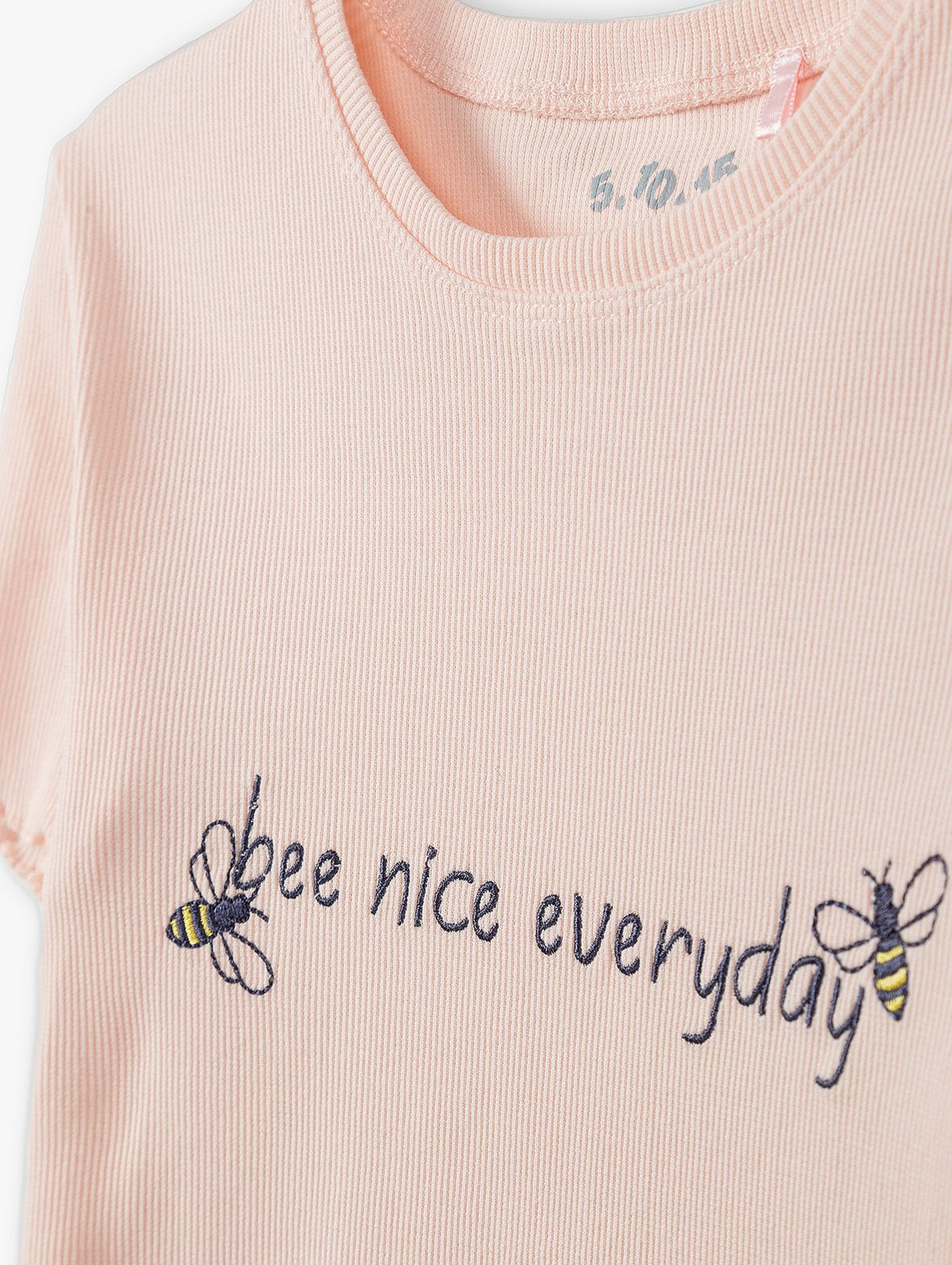 Piżama dziewczęca z napisem Bee Nice Everyday