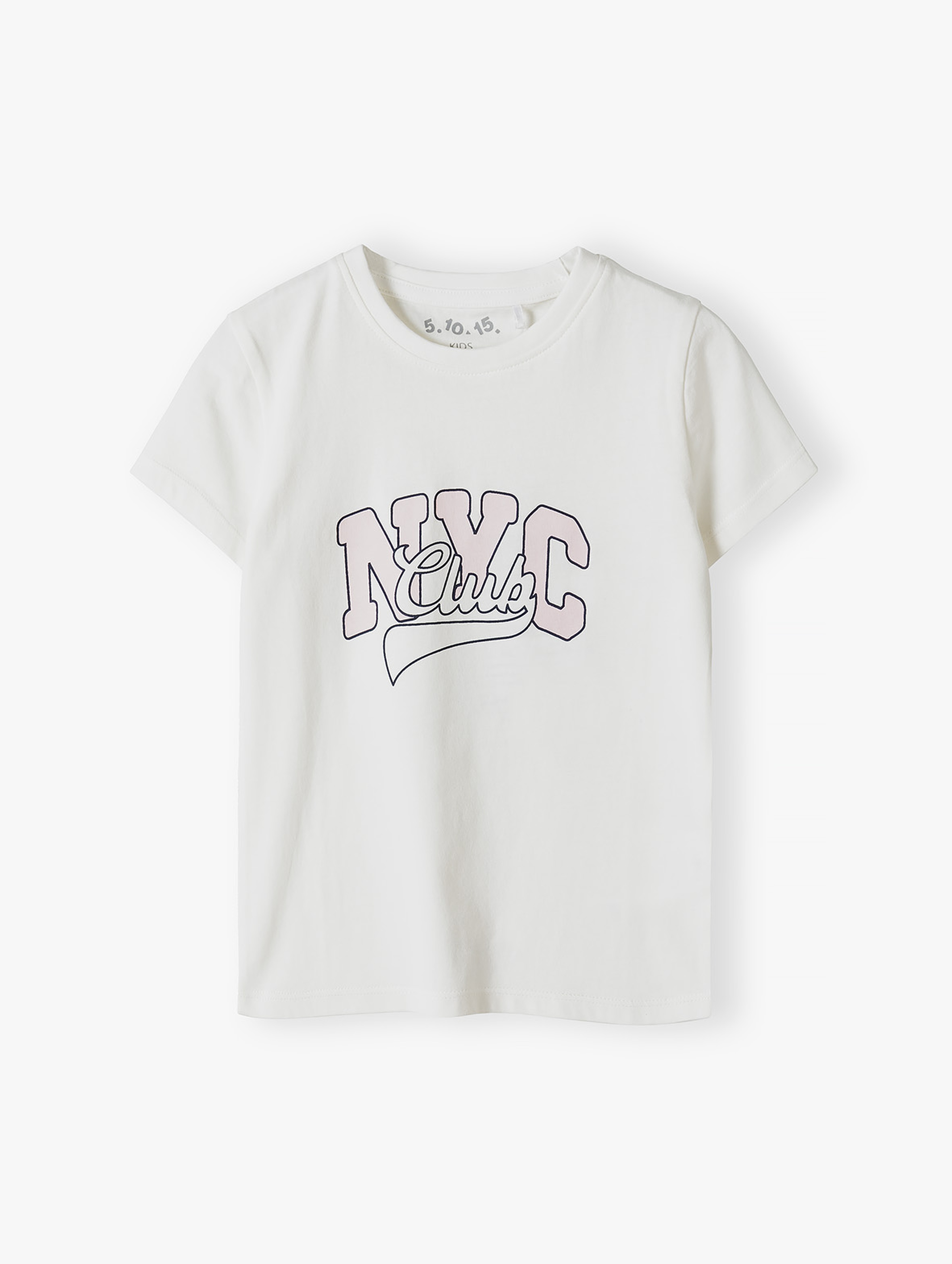 Dzianinowy t-shirt dziewczęcy NYC - 5.10.15.