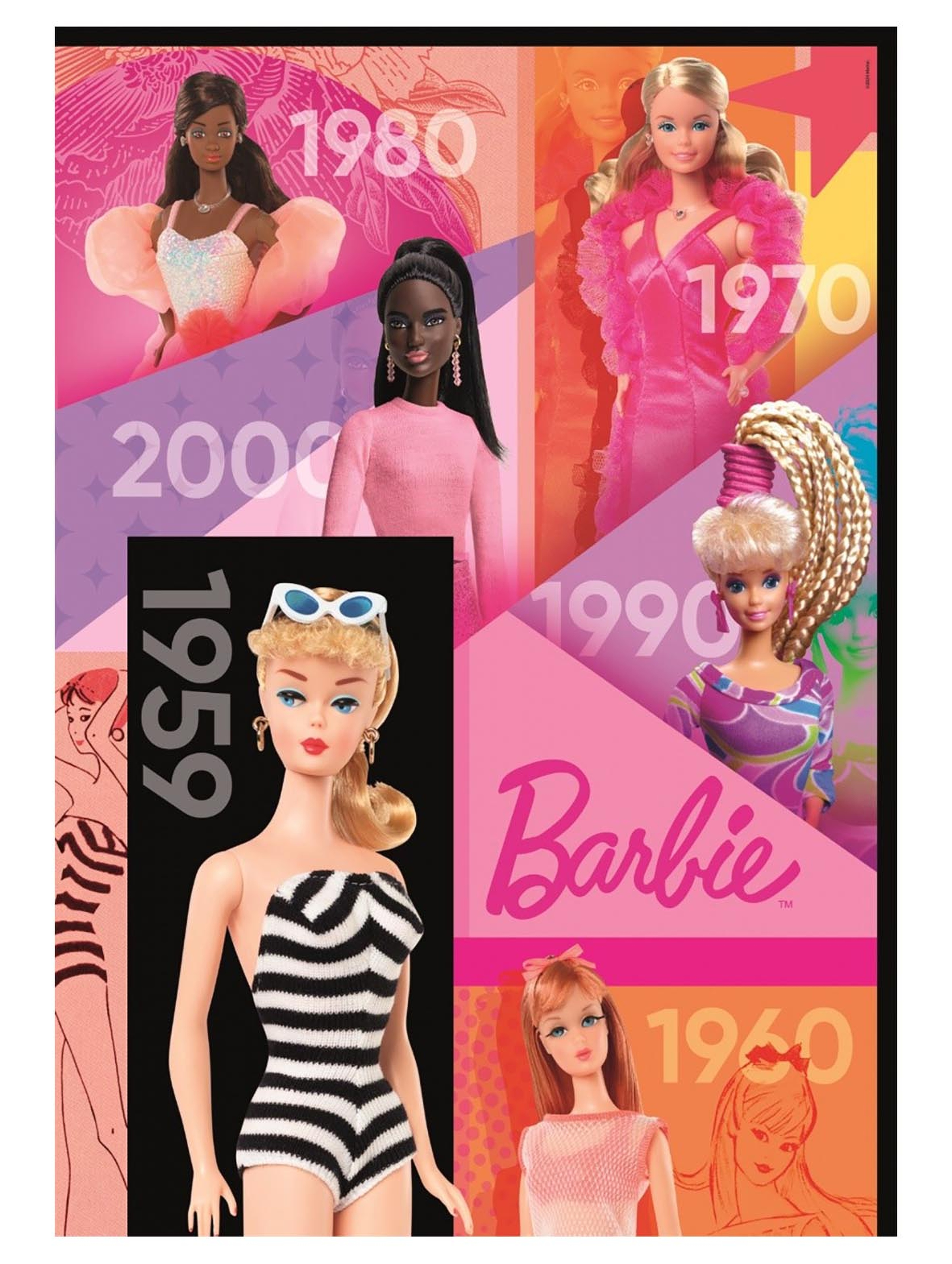 Puzzle 1000 elementów Compact Barbie