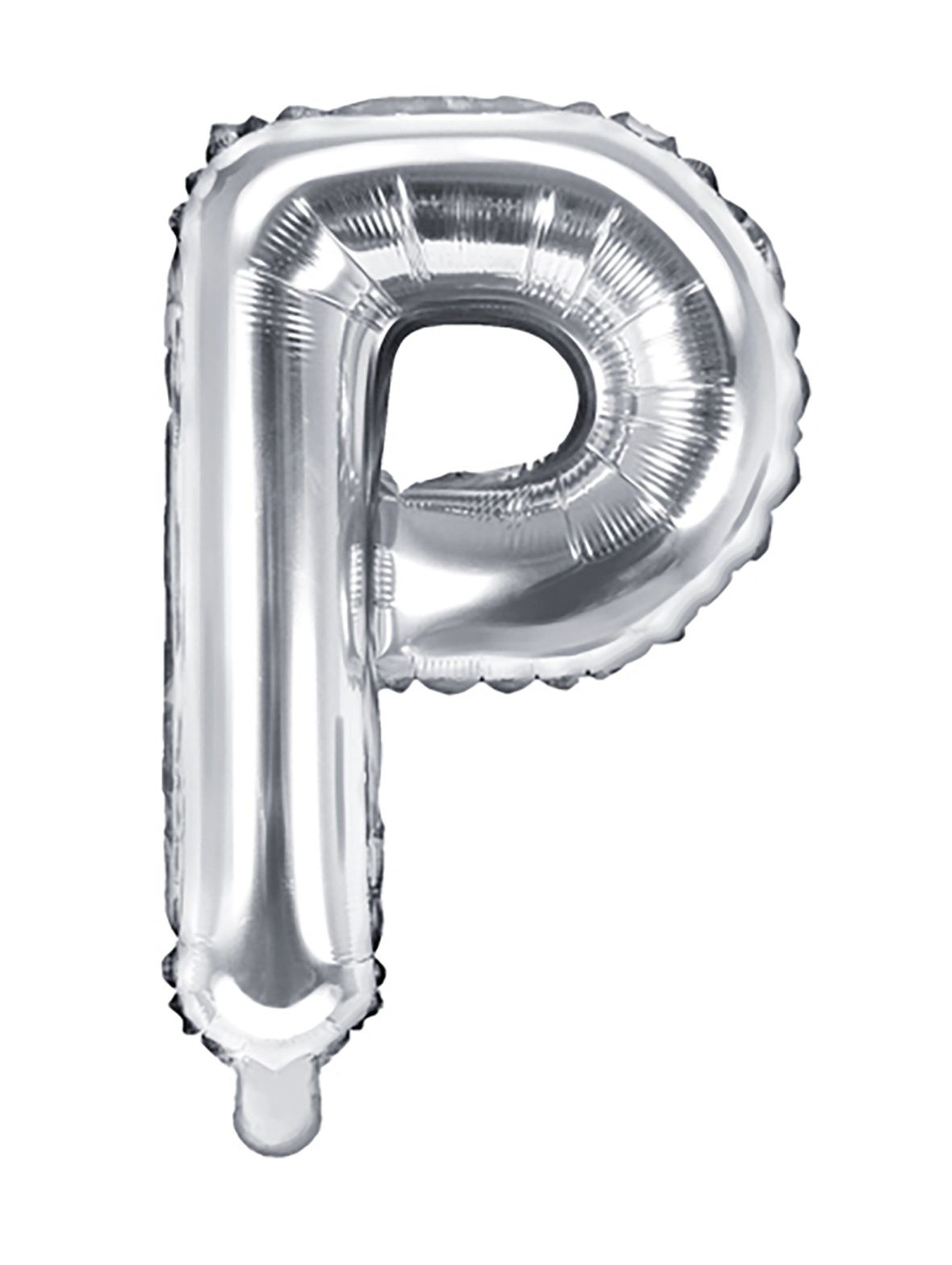Balon foliowy Litera ''P'' 35cm - srebrny
