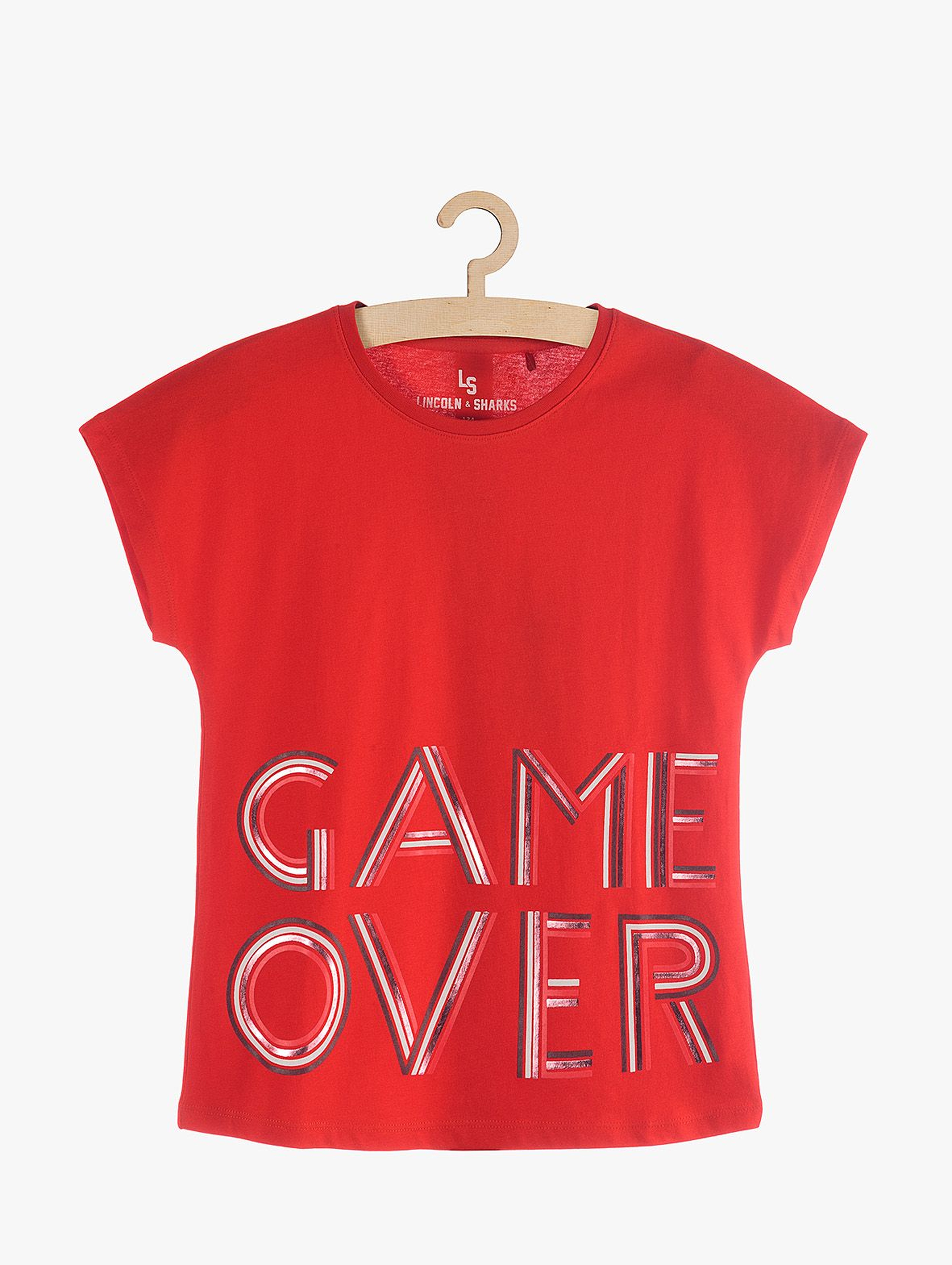 T-shirt czerwony dla dziewczynki