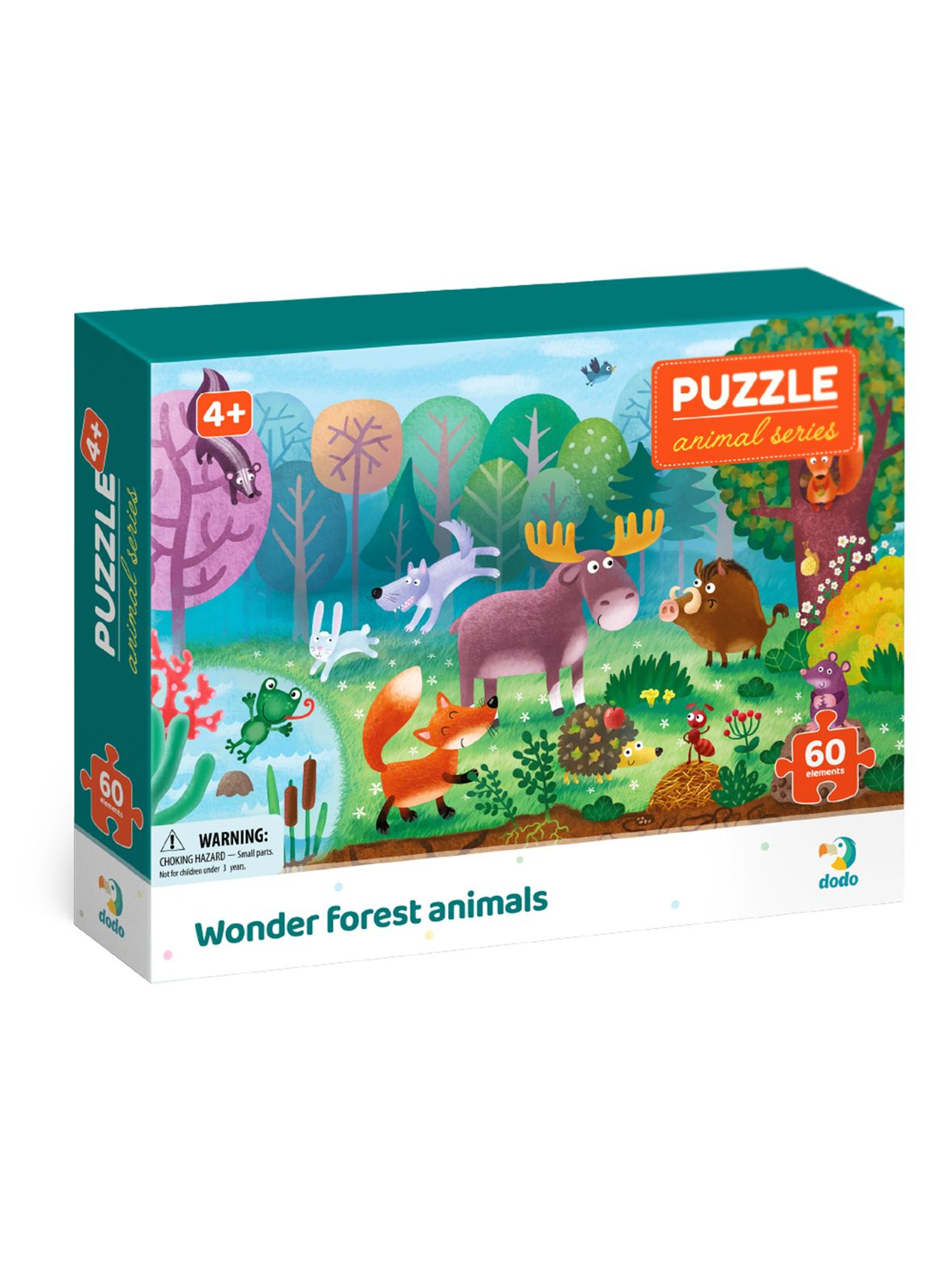 Puzzle biomy  Zwierzęta leśne - 60 el wiek 4+