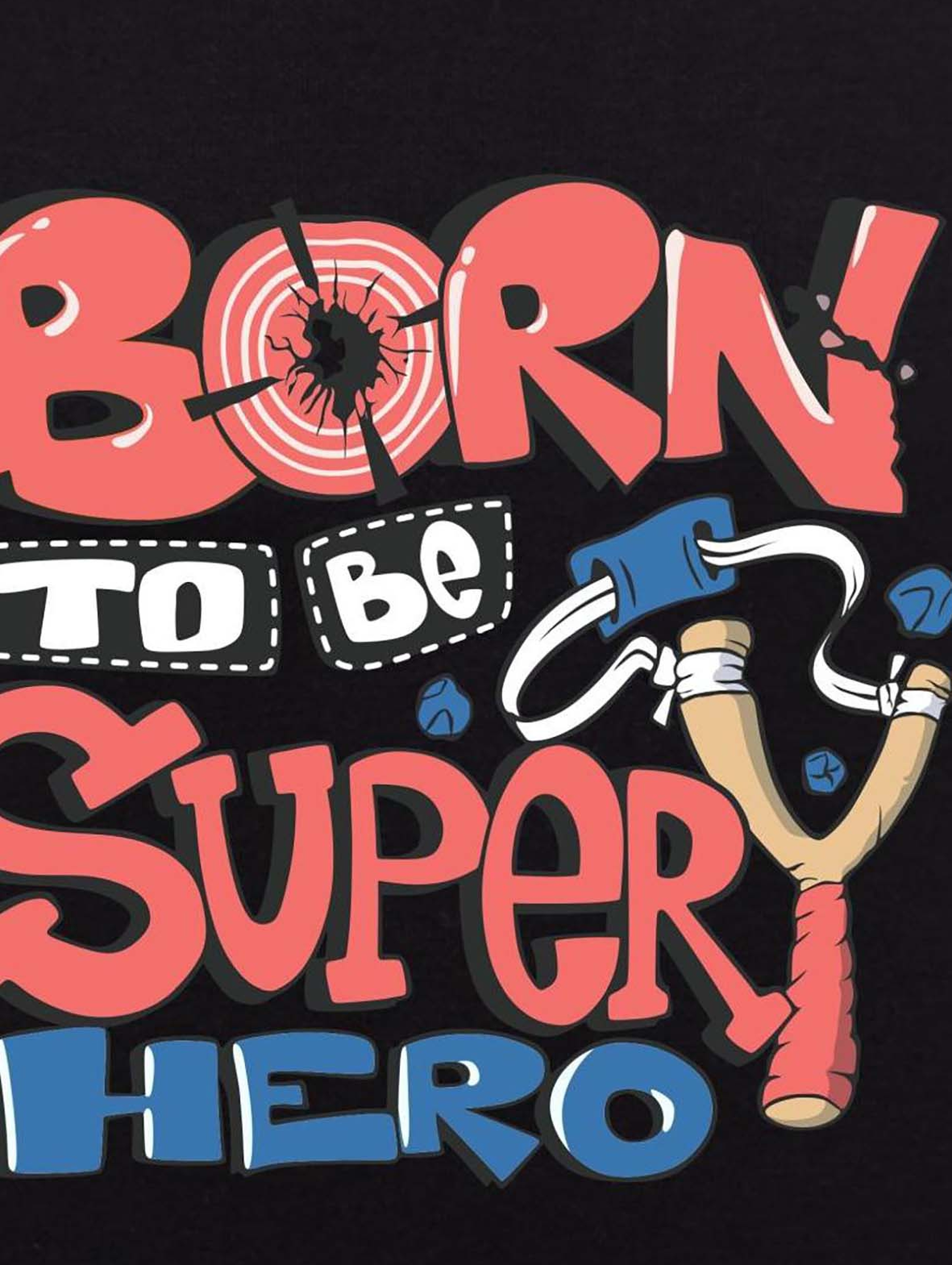 Chłopięca bluza z napisem Born to be superhero czarna