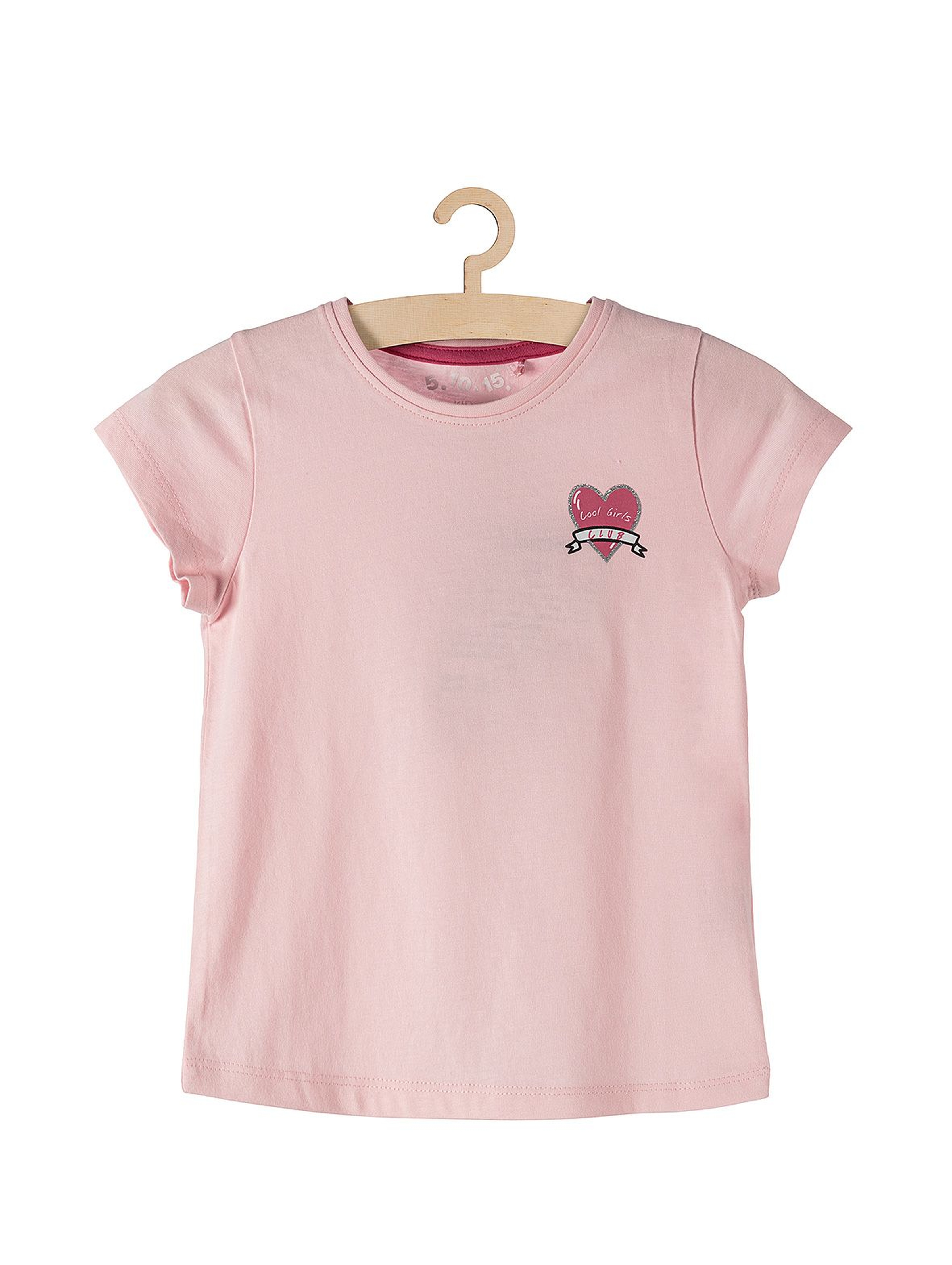 T-shirt dziewczęcy różowy- 100% bawełna