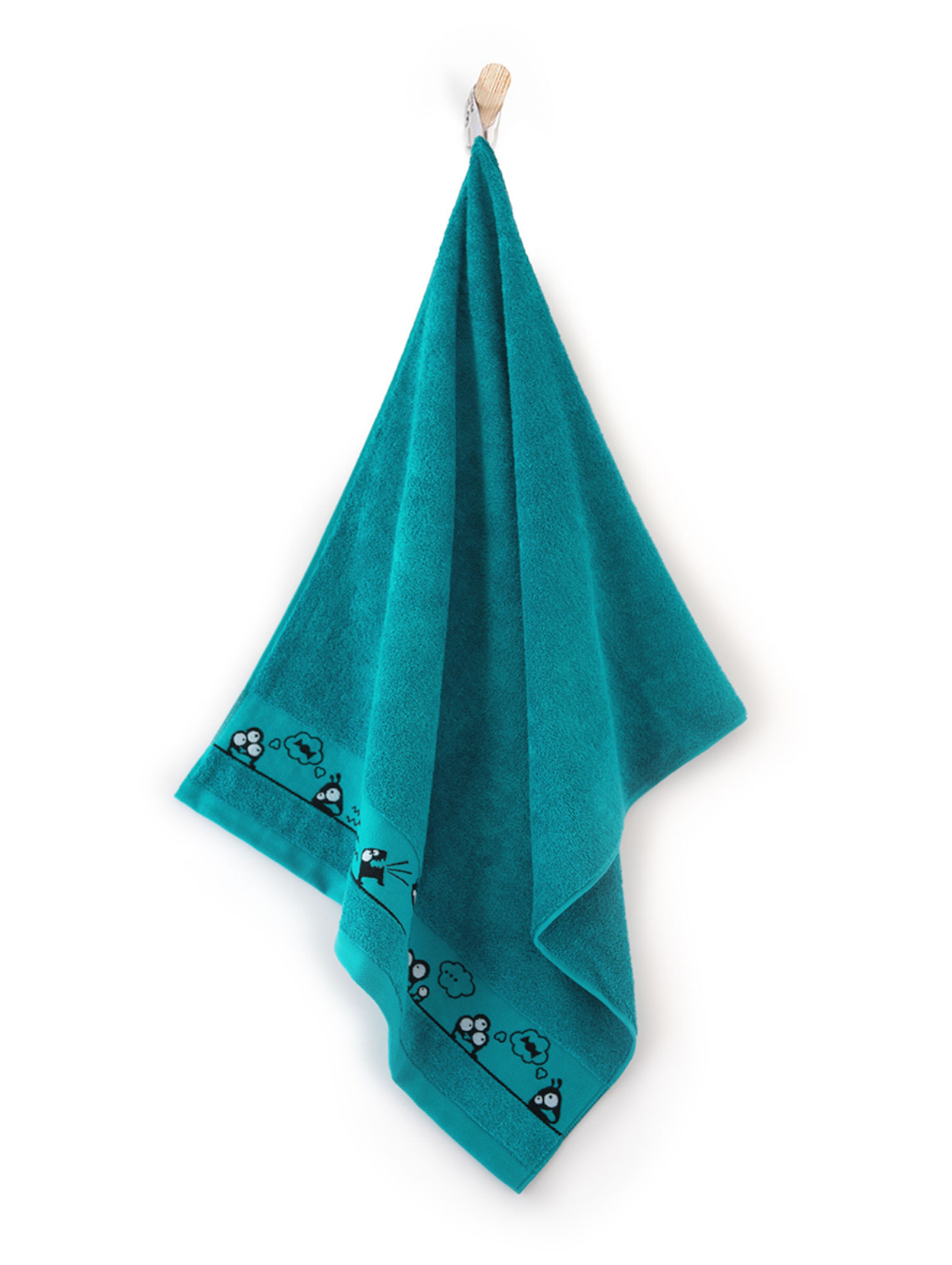 Ręcznik Oczaki z bawełny egipskiej zielony 70x130cm