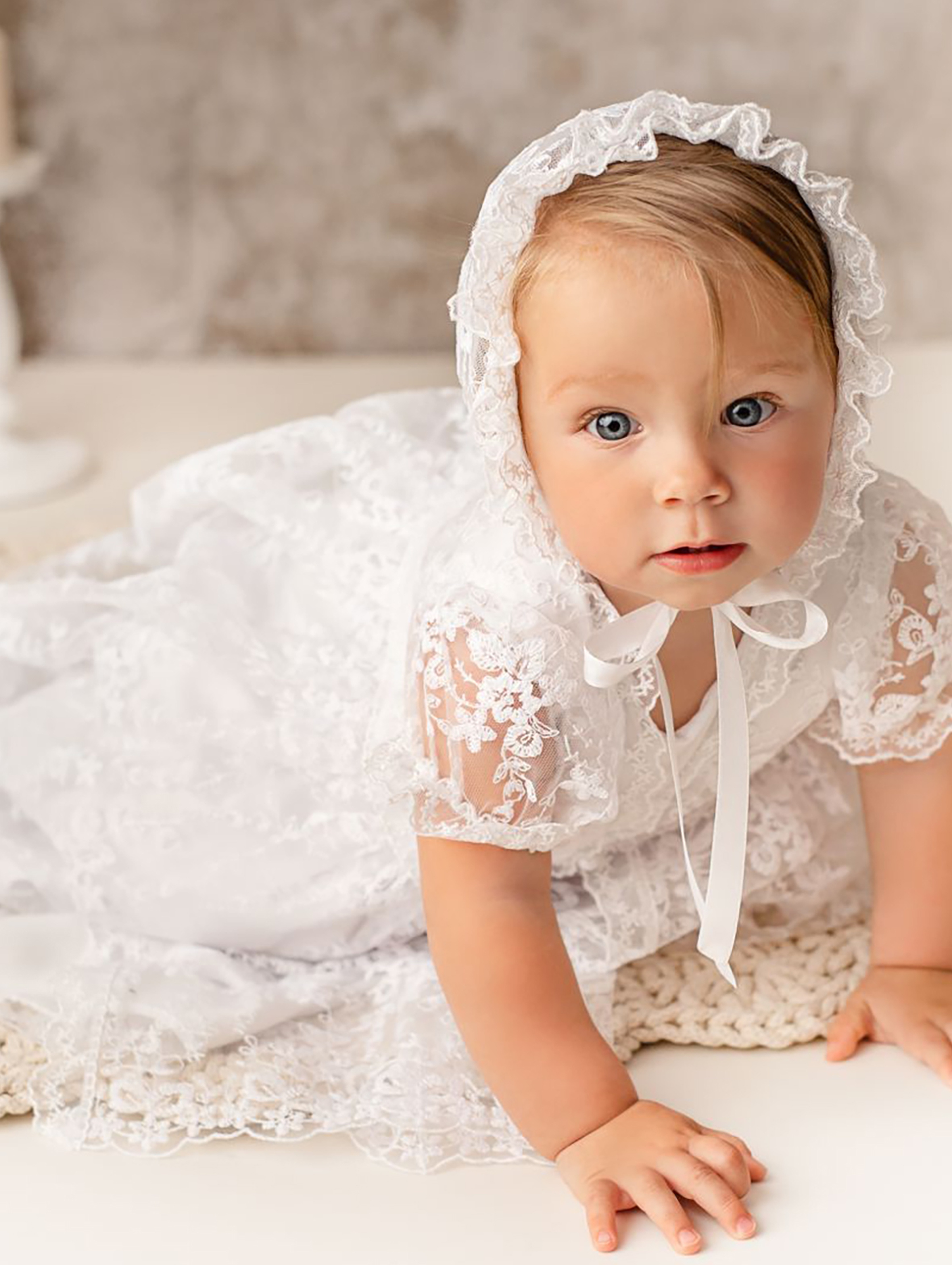 Biała sukienka niemowlęca do chrztu Zuzanna