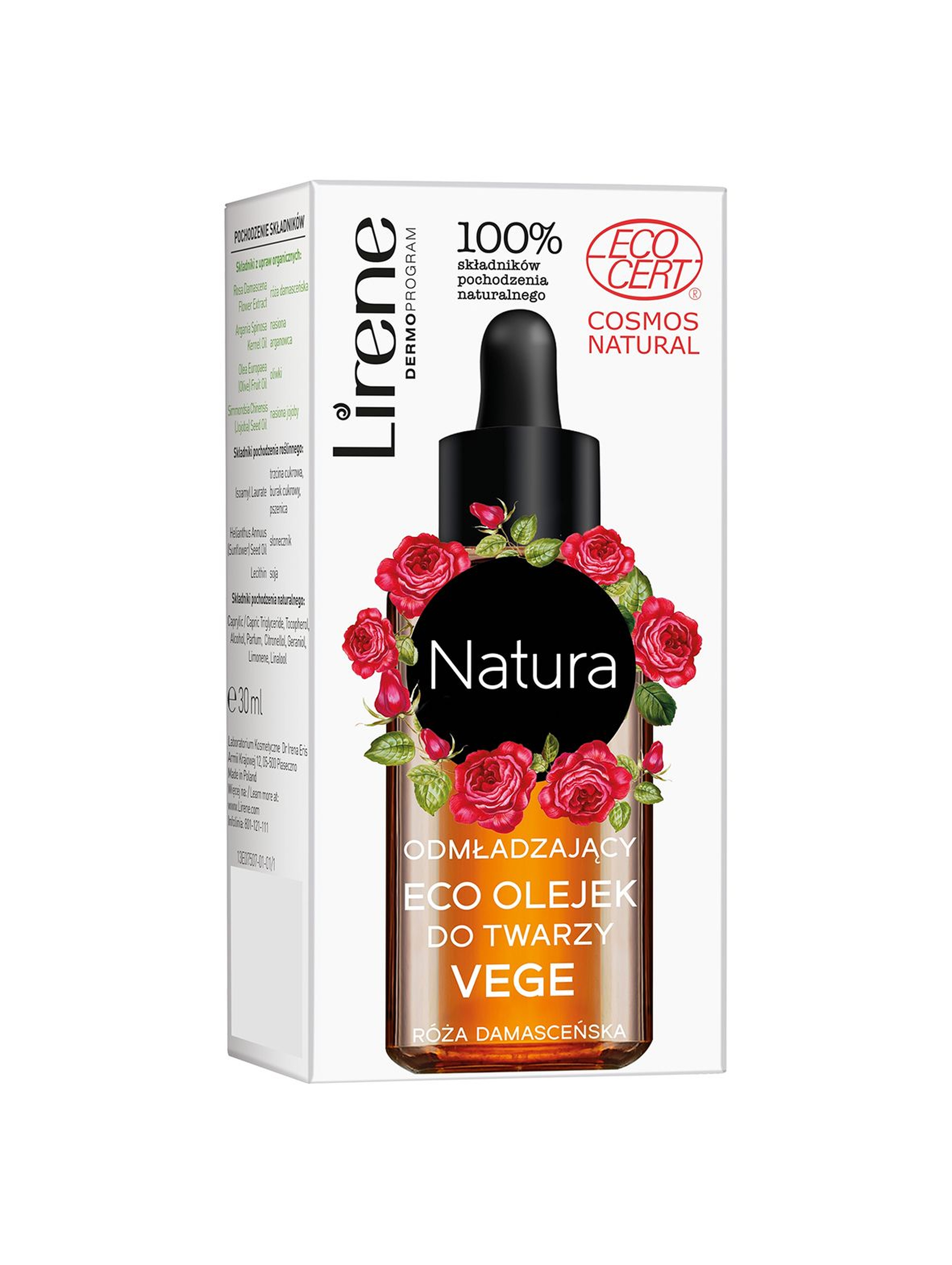 Lirene Natura Odmładzający eco olejek do twarzy vege 30 ml