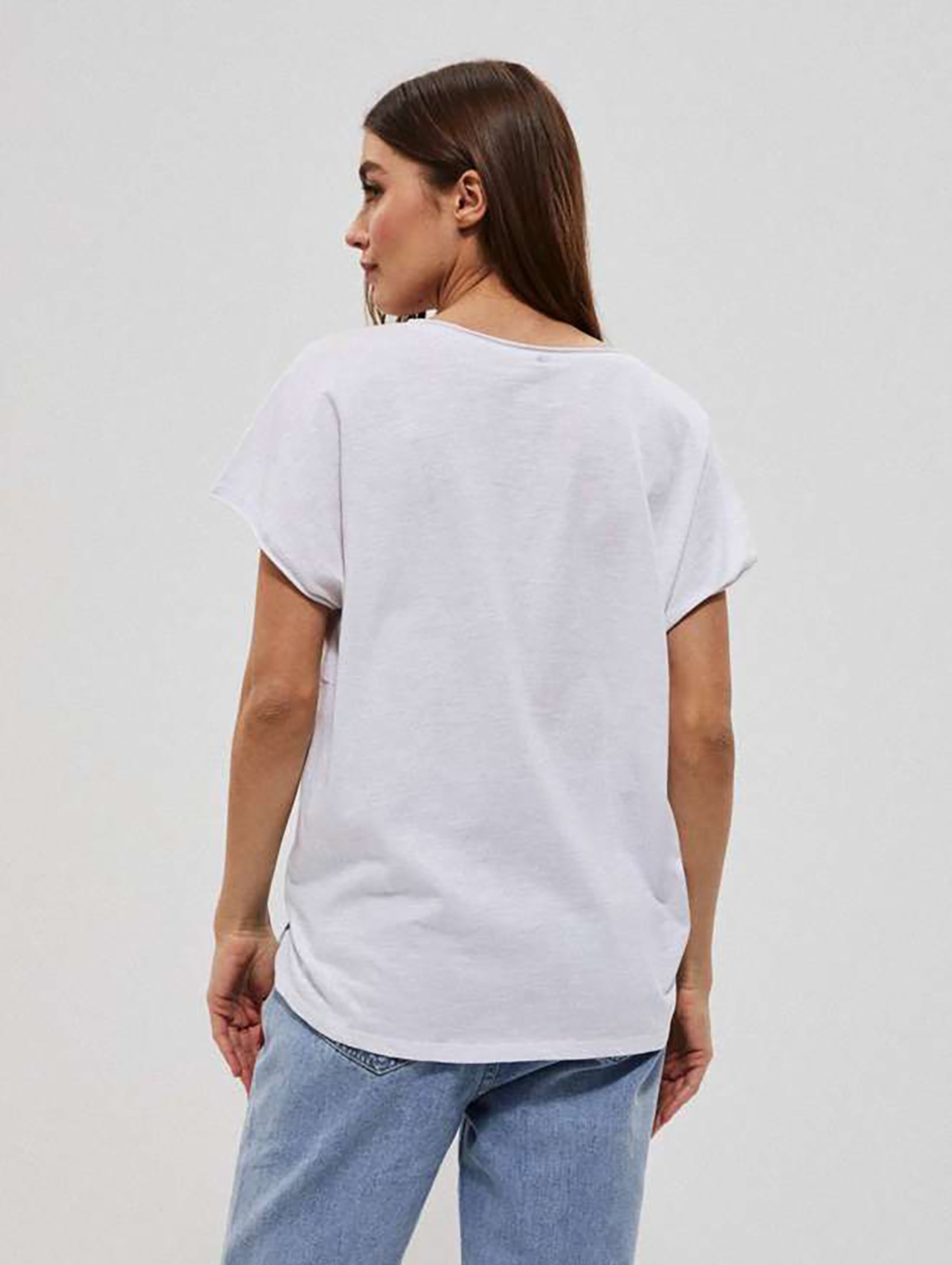 Bawełniany t-shirt damski biały