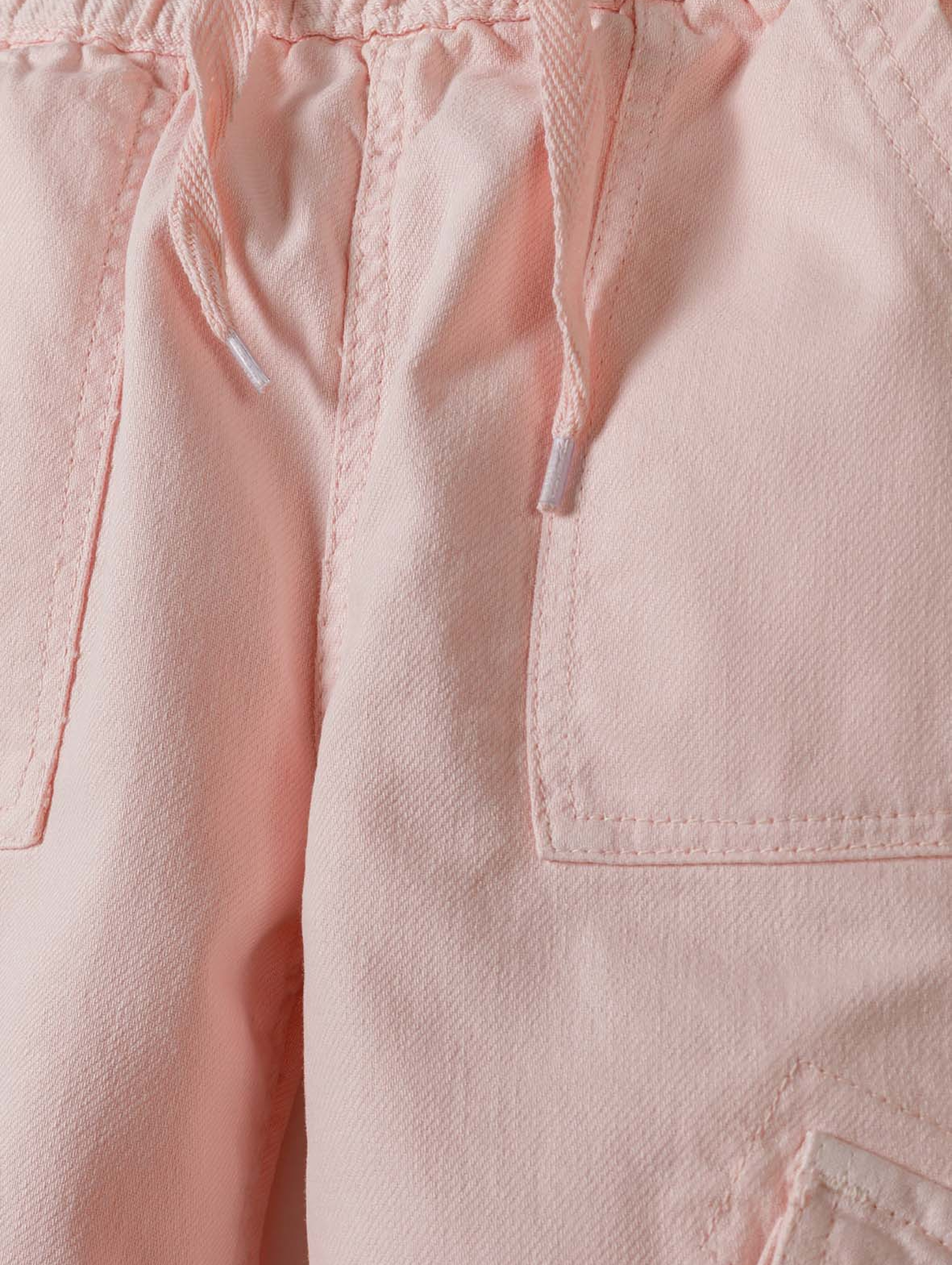 Spodnie bojówki różowe z bawełny dla dziewczynki