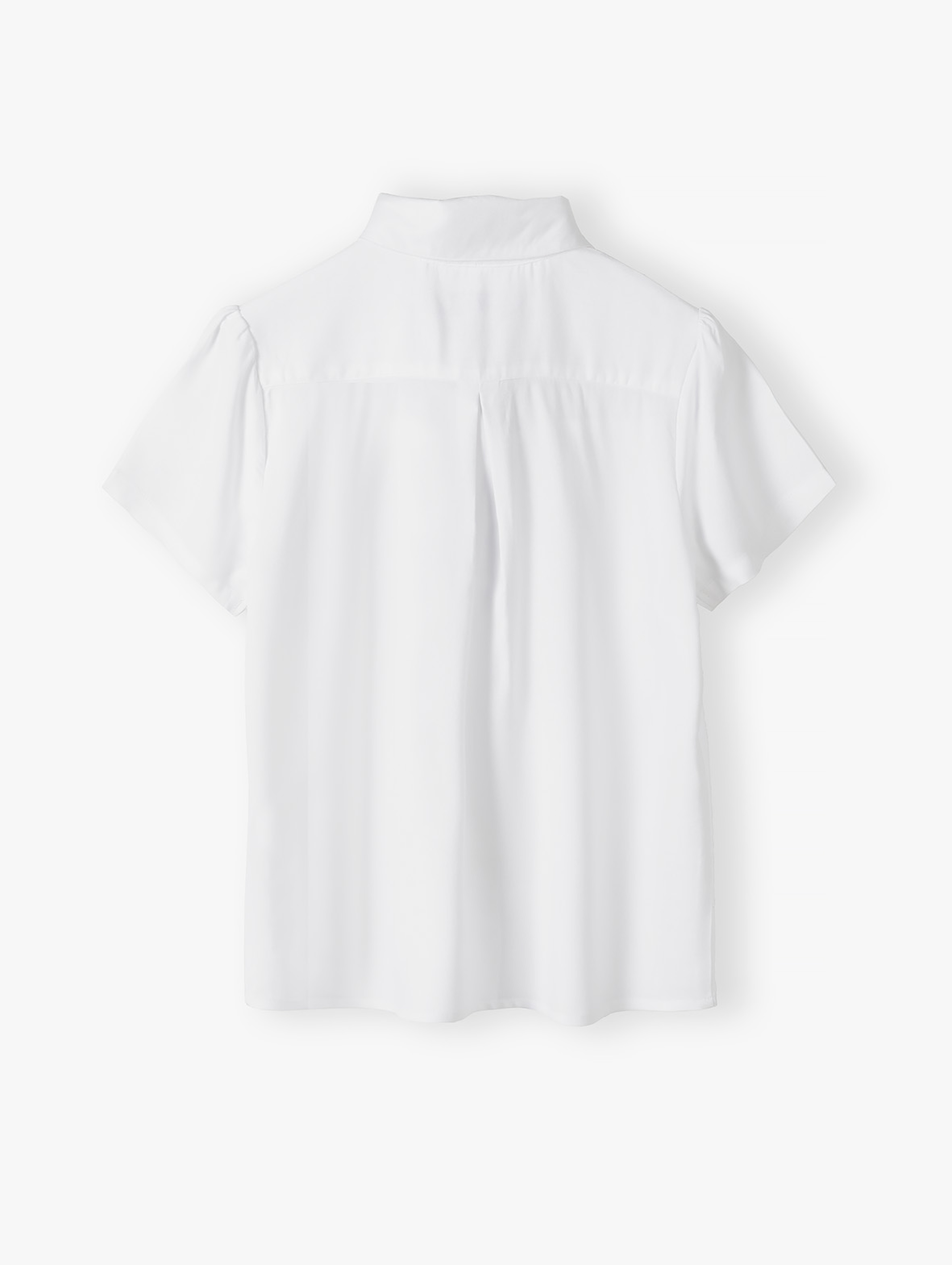 Biała elegancka koszula z krótkim rękawem dla dziewczynki