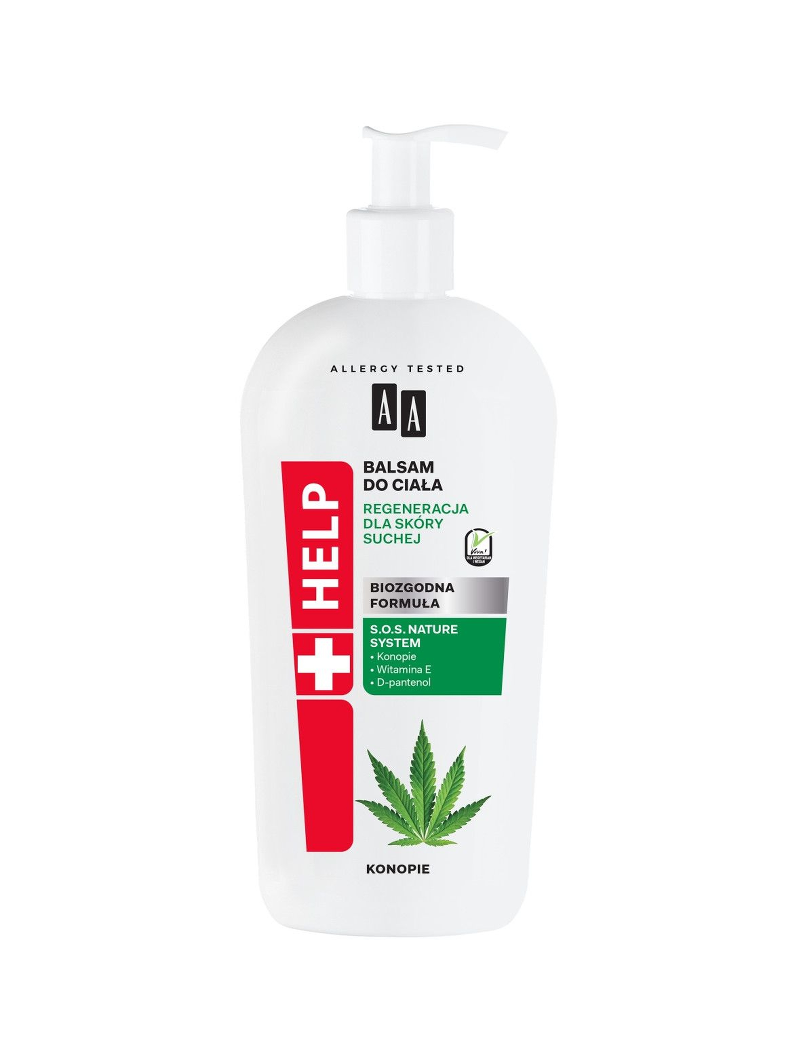 AA Help Natural balsam do ciała regeneracja dla skóry suchej Cannabis 400 ml
