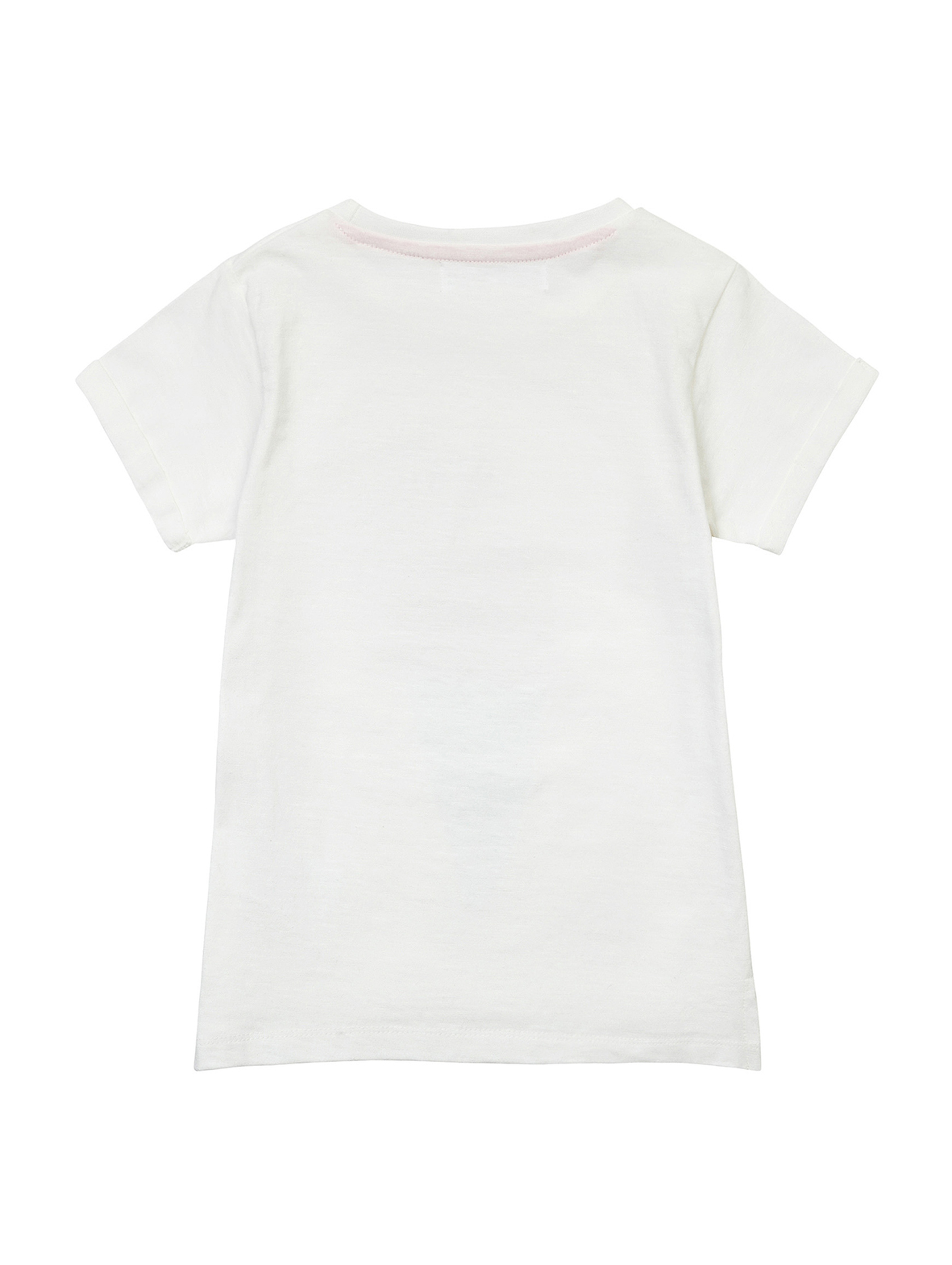 T-shirt biały z bawełny dla niemowlaka z nadrukiem